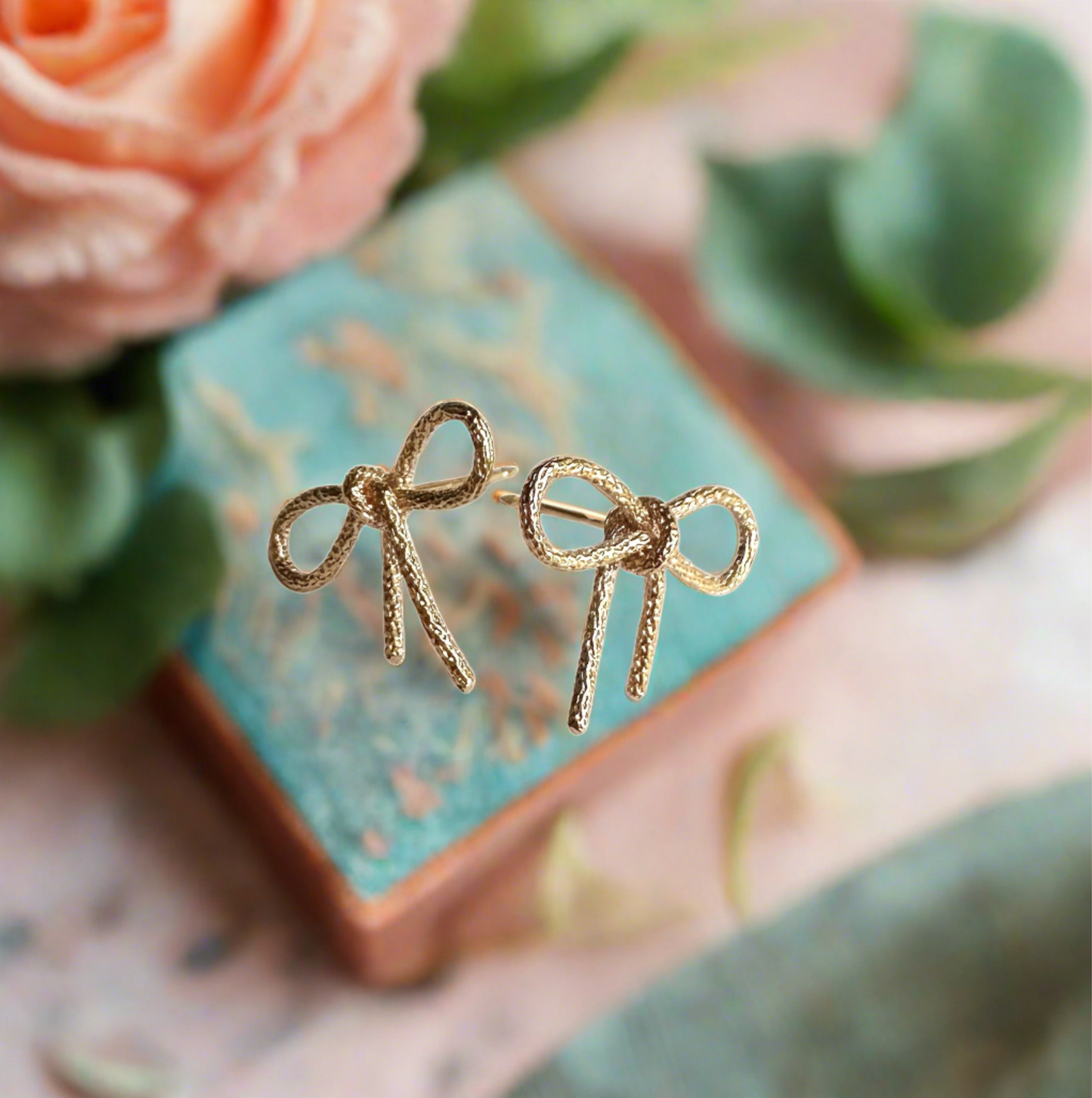 Sparkle Bow Stud Earrings