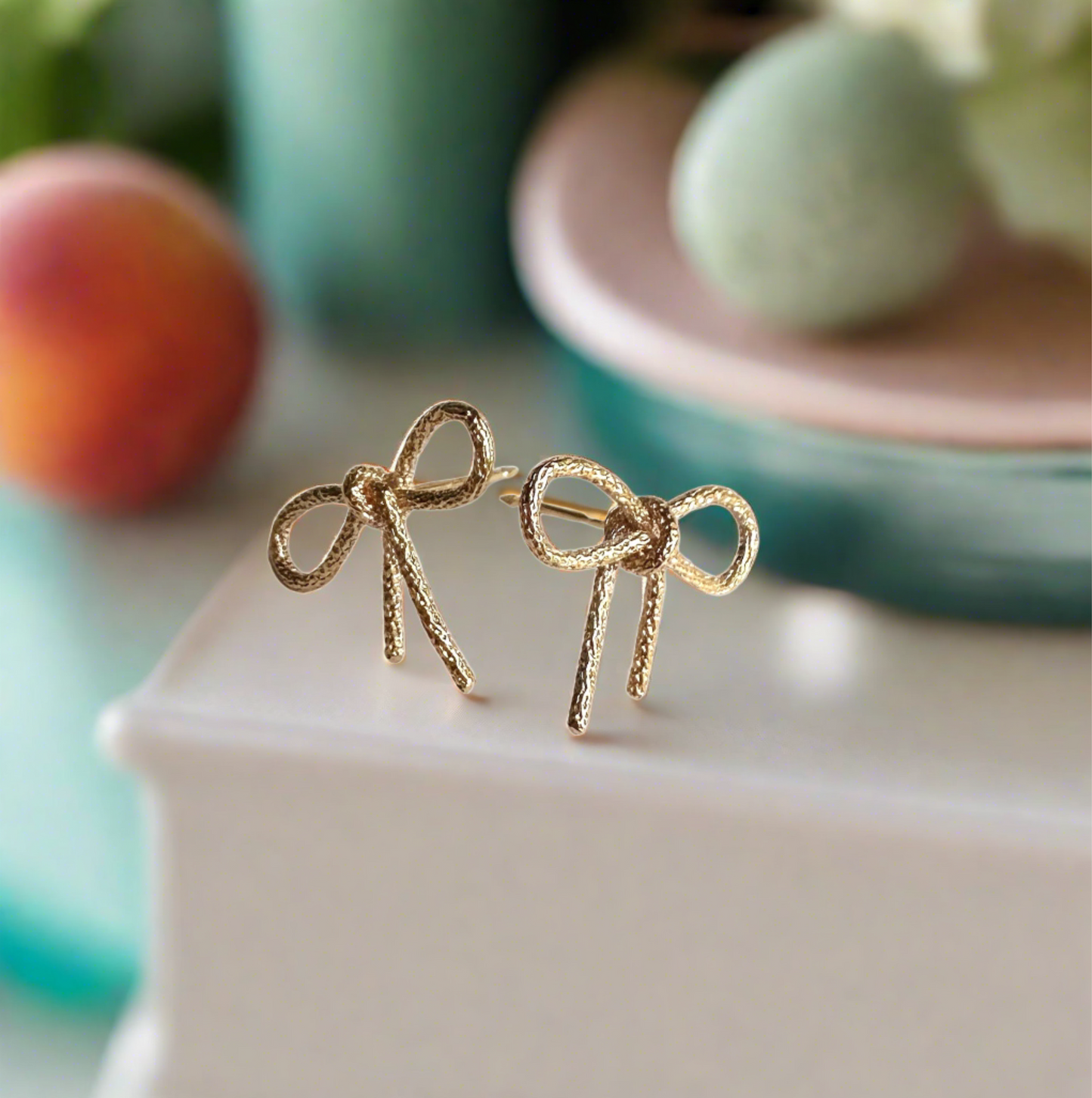 Sparkle Bow Stud Earrings