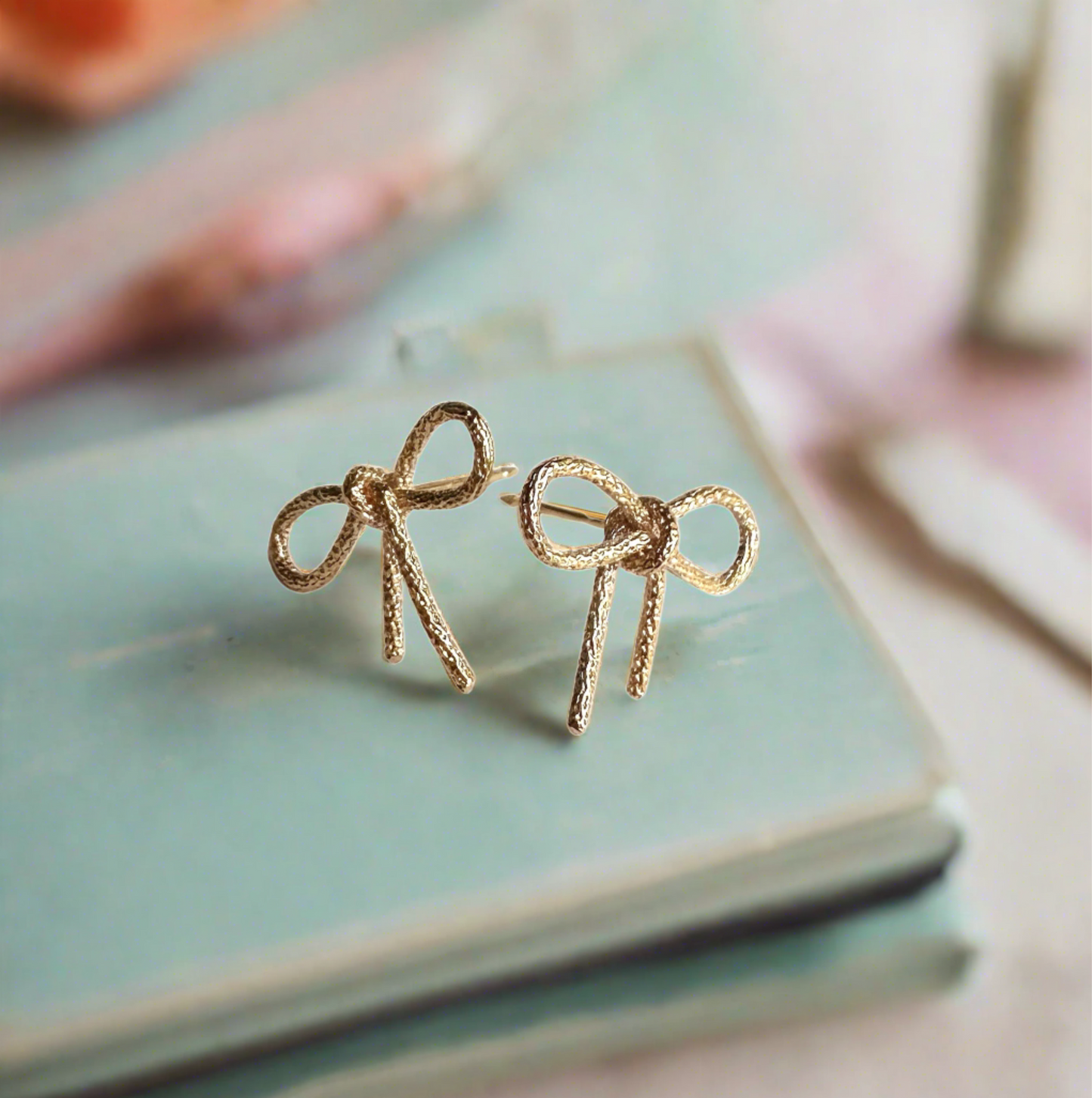 Sparkle Bow Stud Earrings