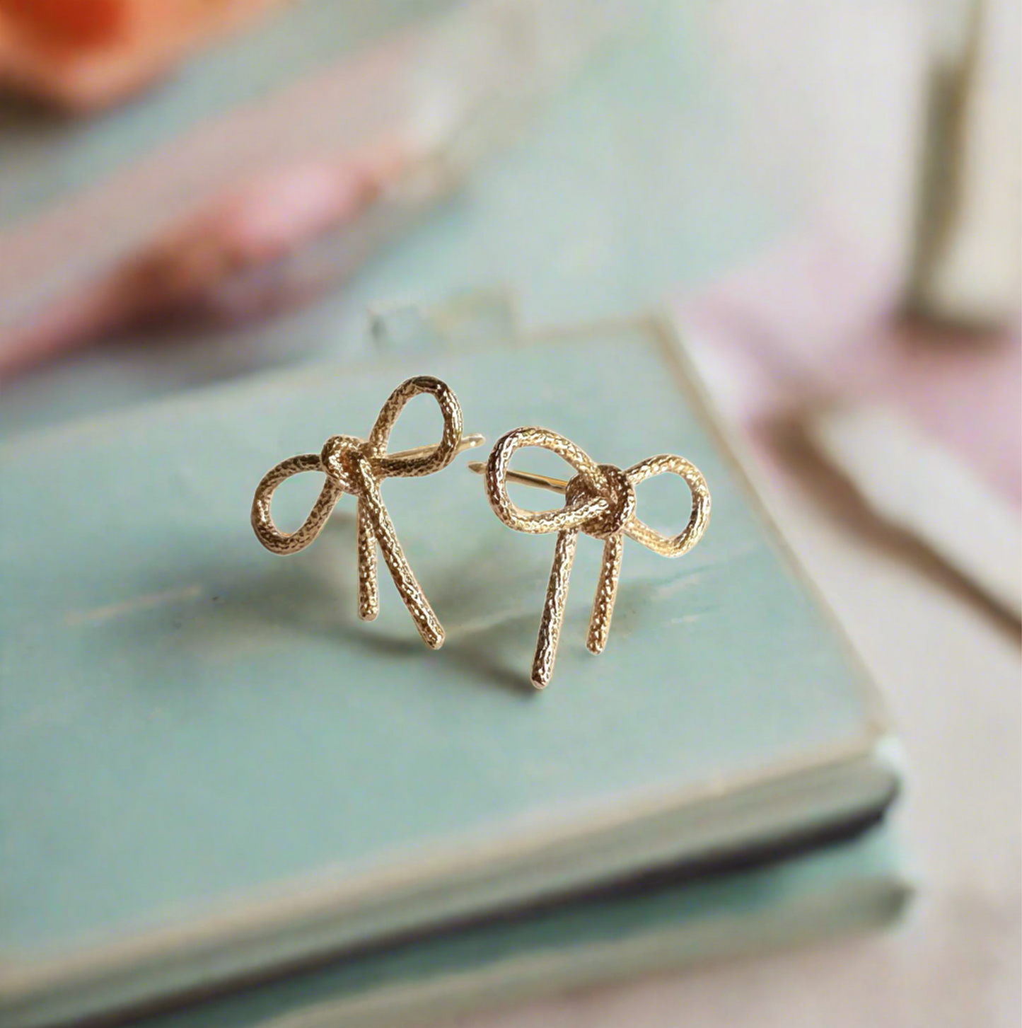 Sparkle Bow Stud Earrings