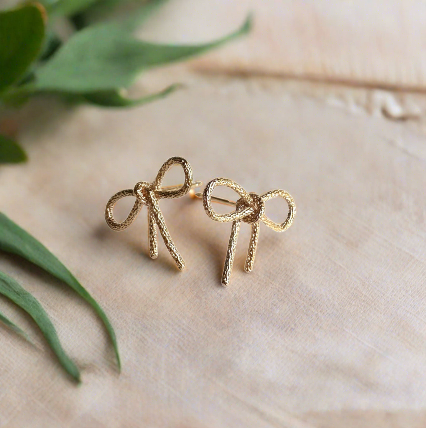 Sparkle Bow Stud Earrings