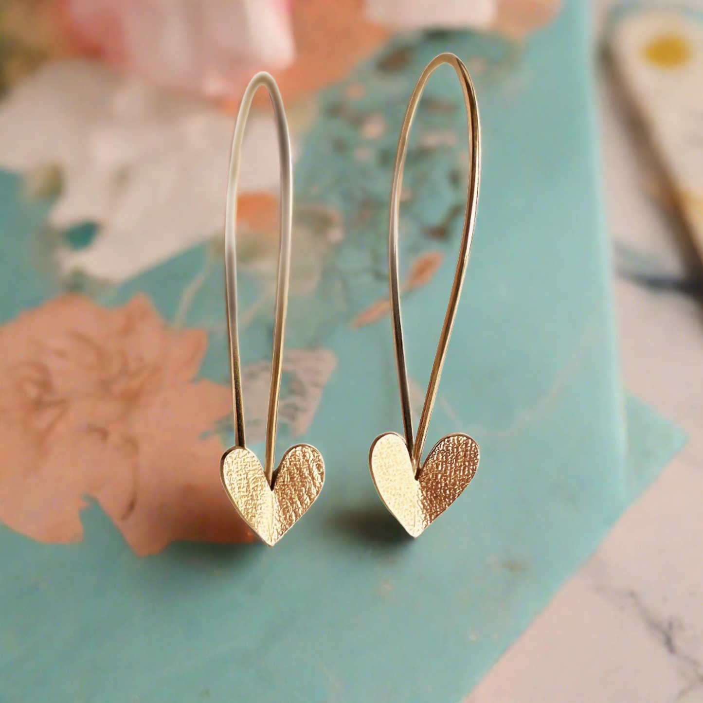 Heart Threader Hoops