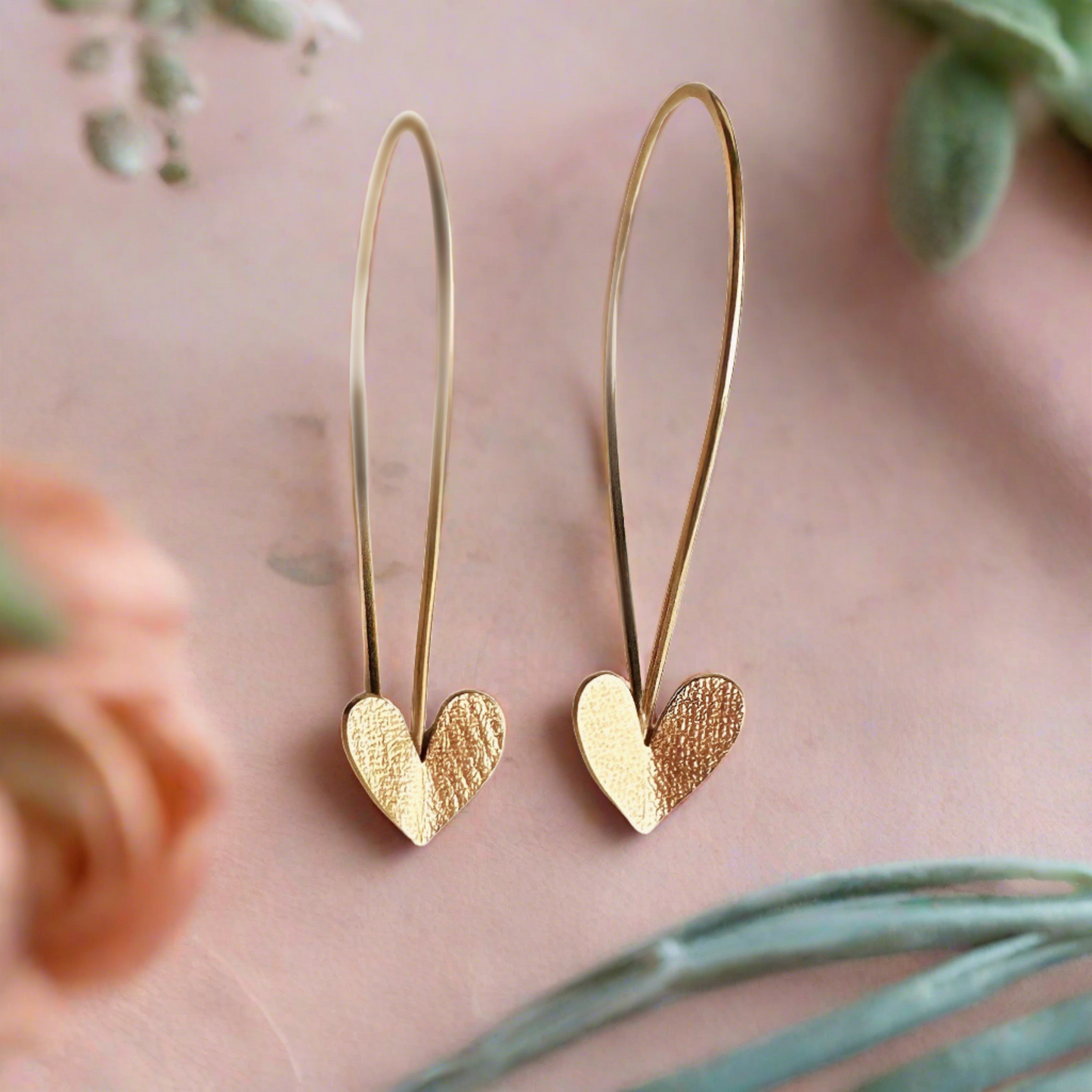 Heart Threader Hoops
