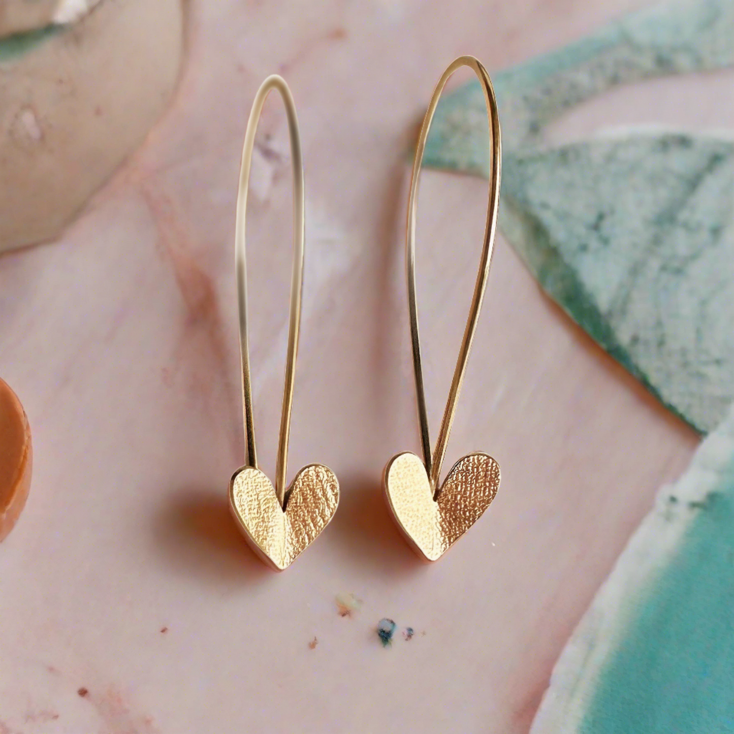 Heart Threader Hoops