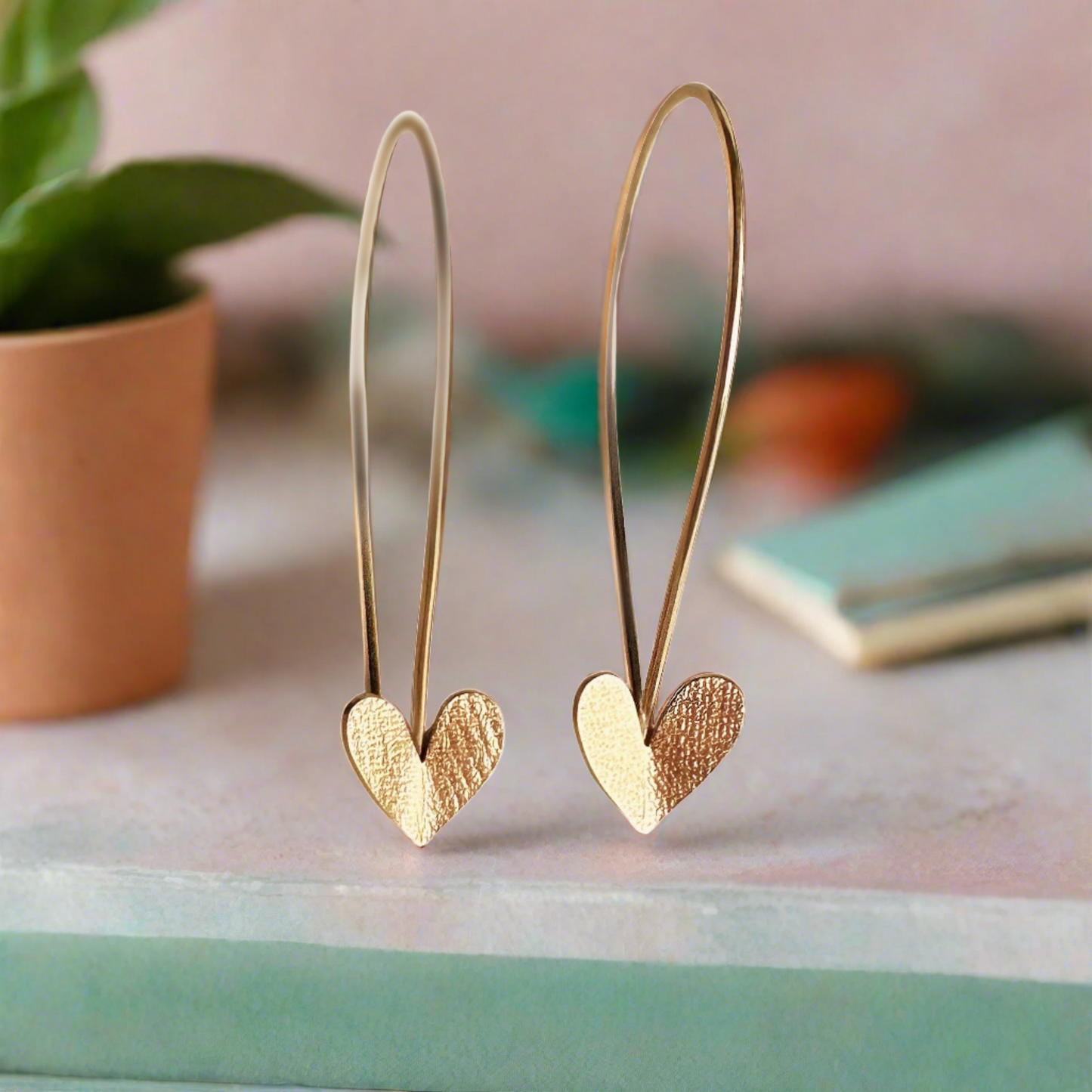 Heart Threader Hoops