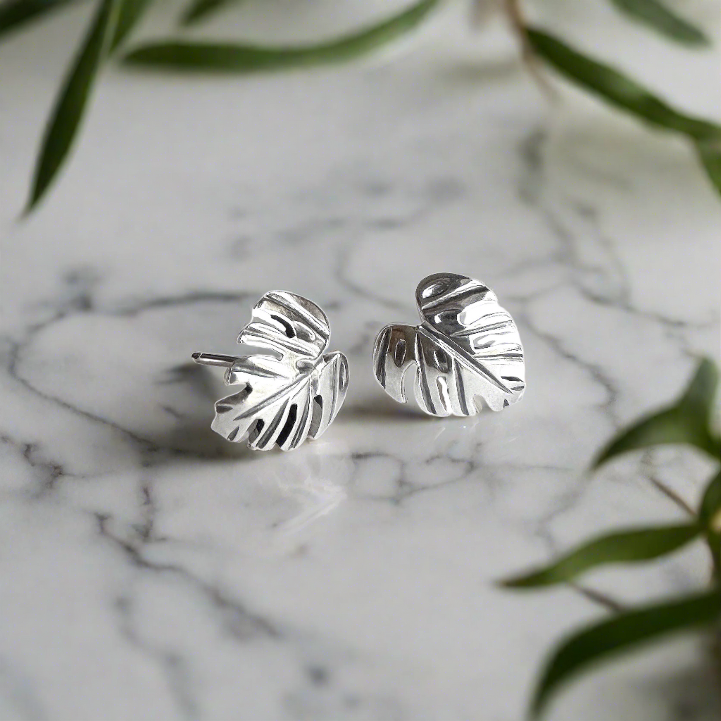 Monstera Earrings