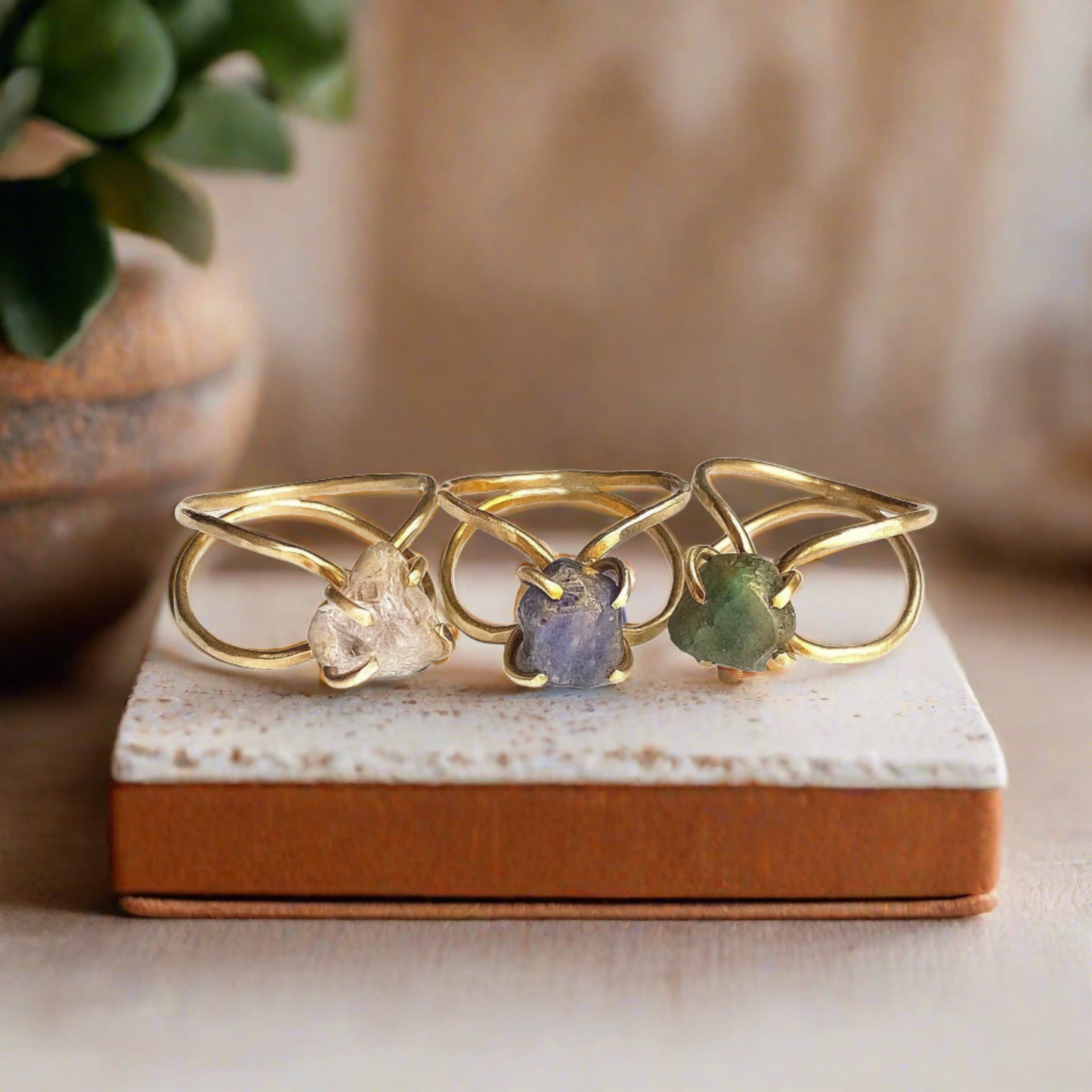 Raw Gemstone Ring