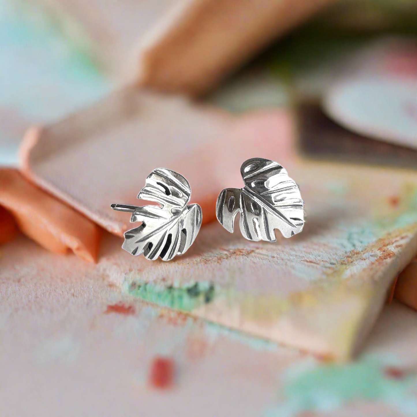 Monstera Earrings