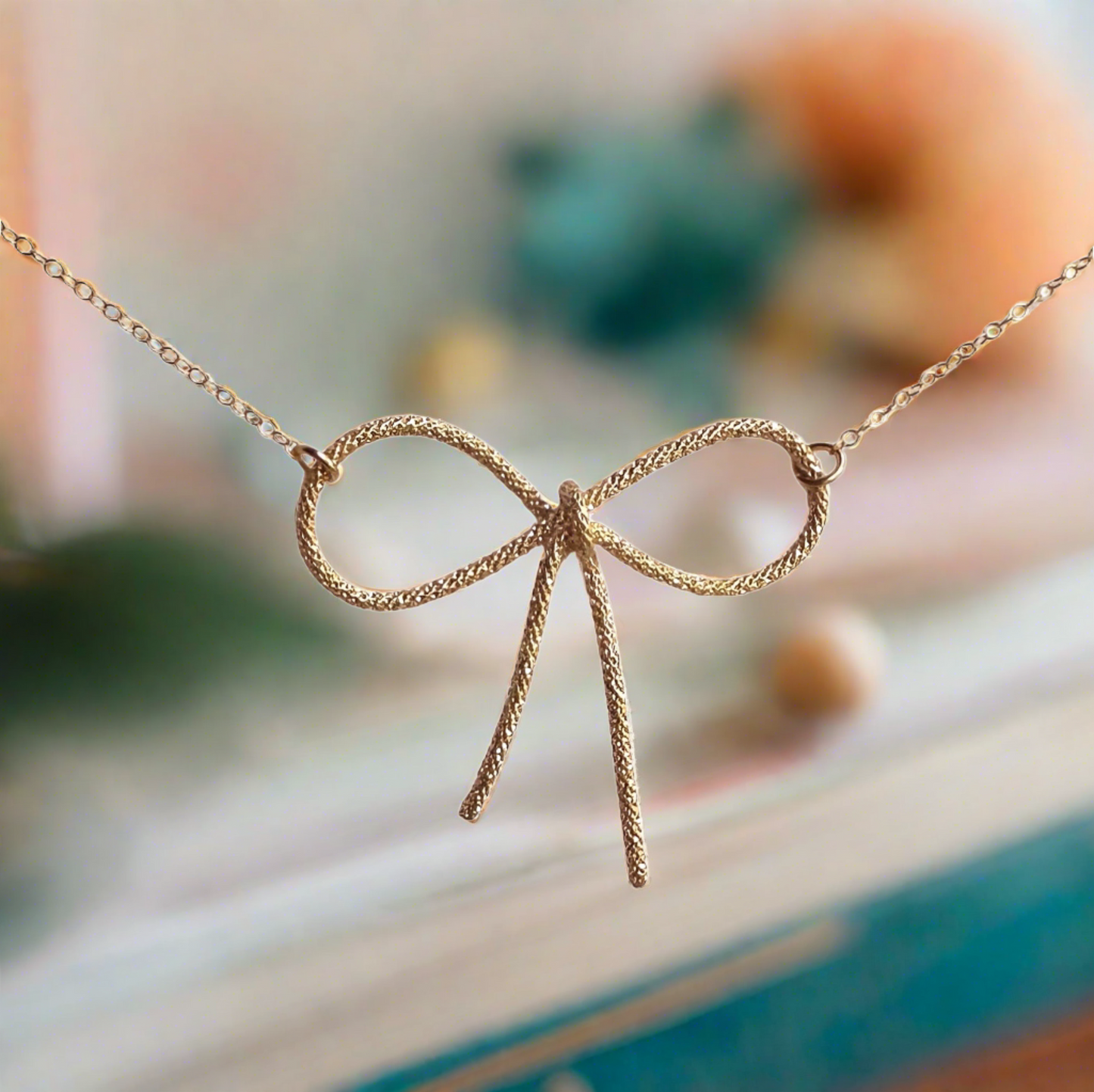 Sparkle Bow Necklace