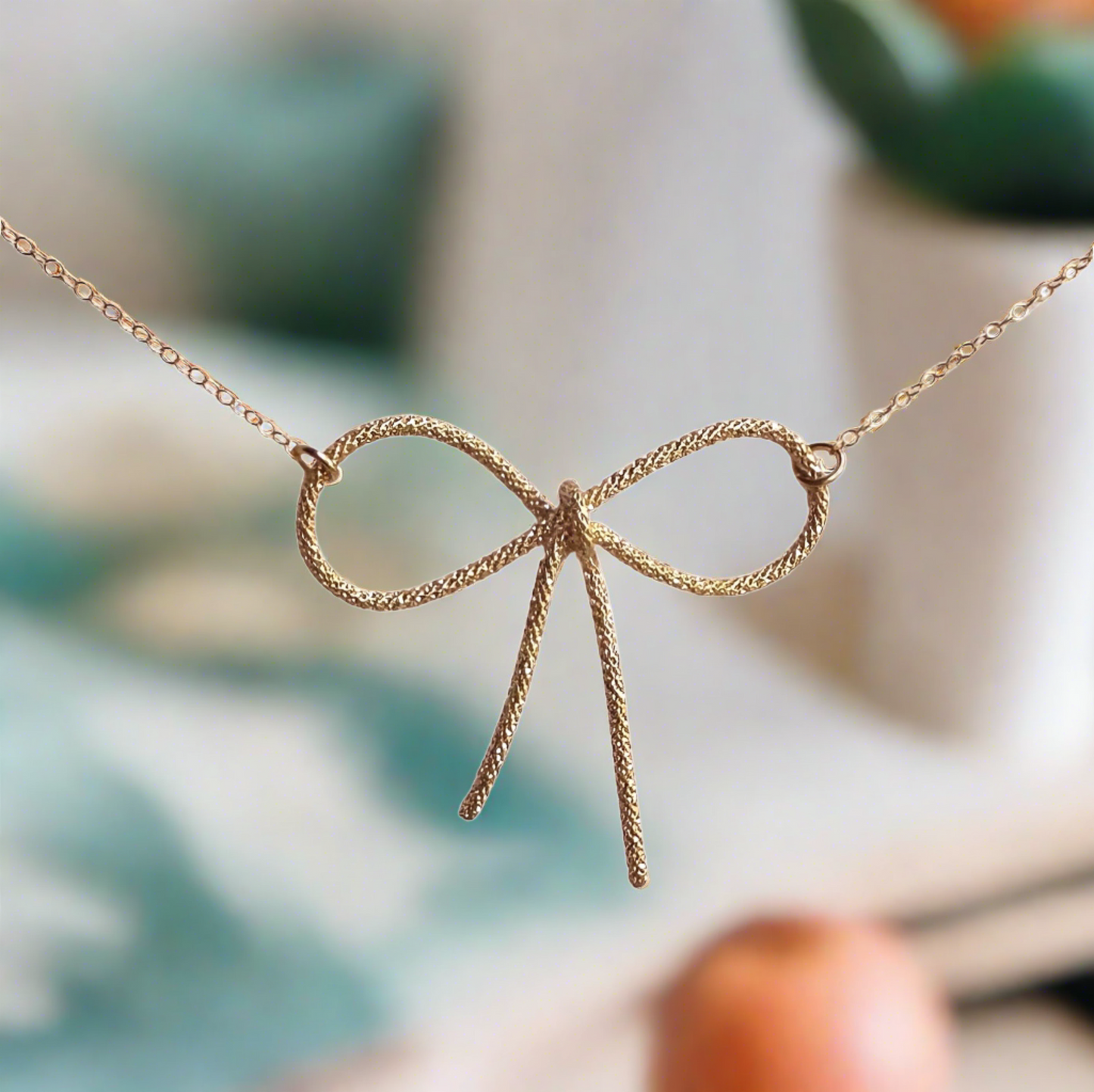 Sparkle Bow Necklace