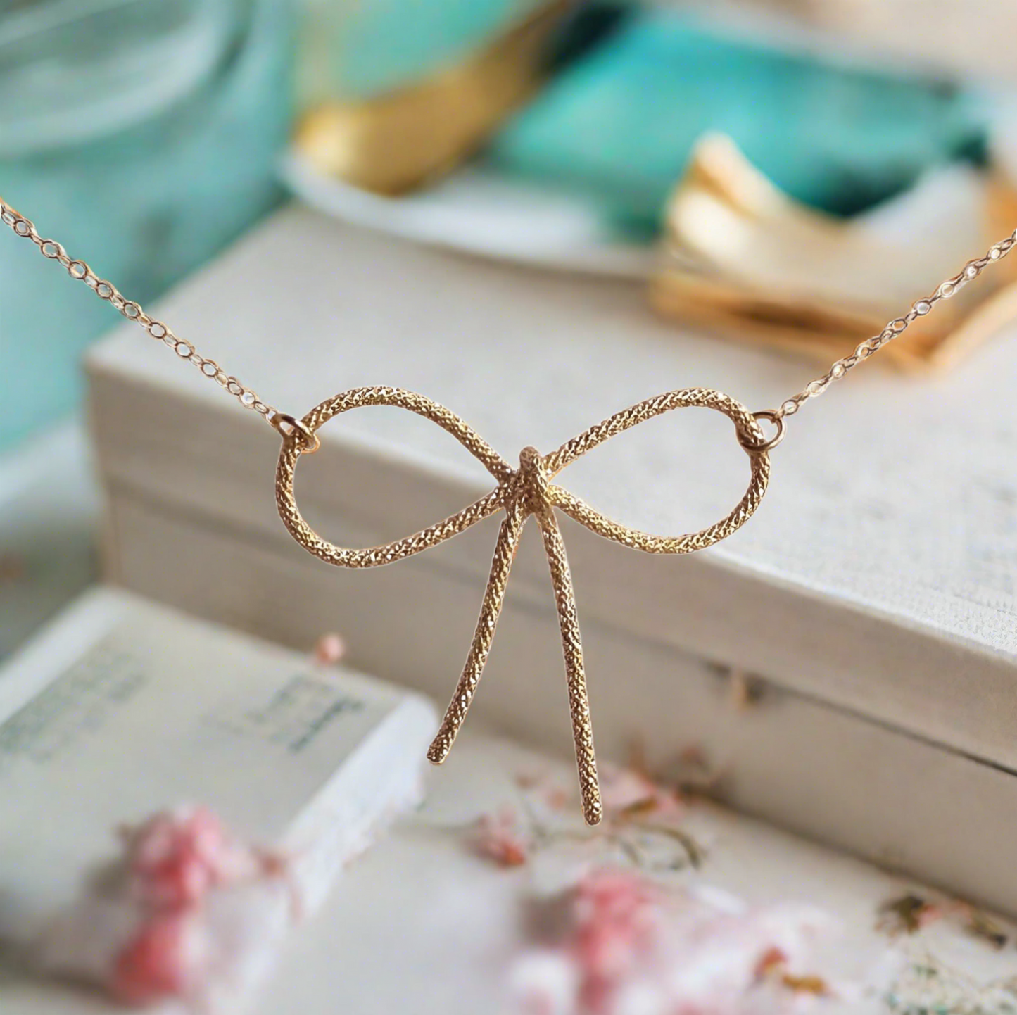 Sparkle Bow Necklace