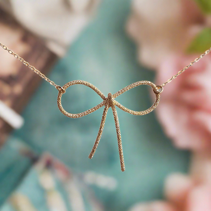 Sparkle Bow Necklace