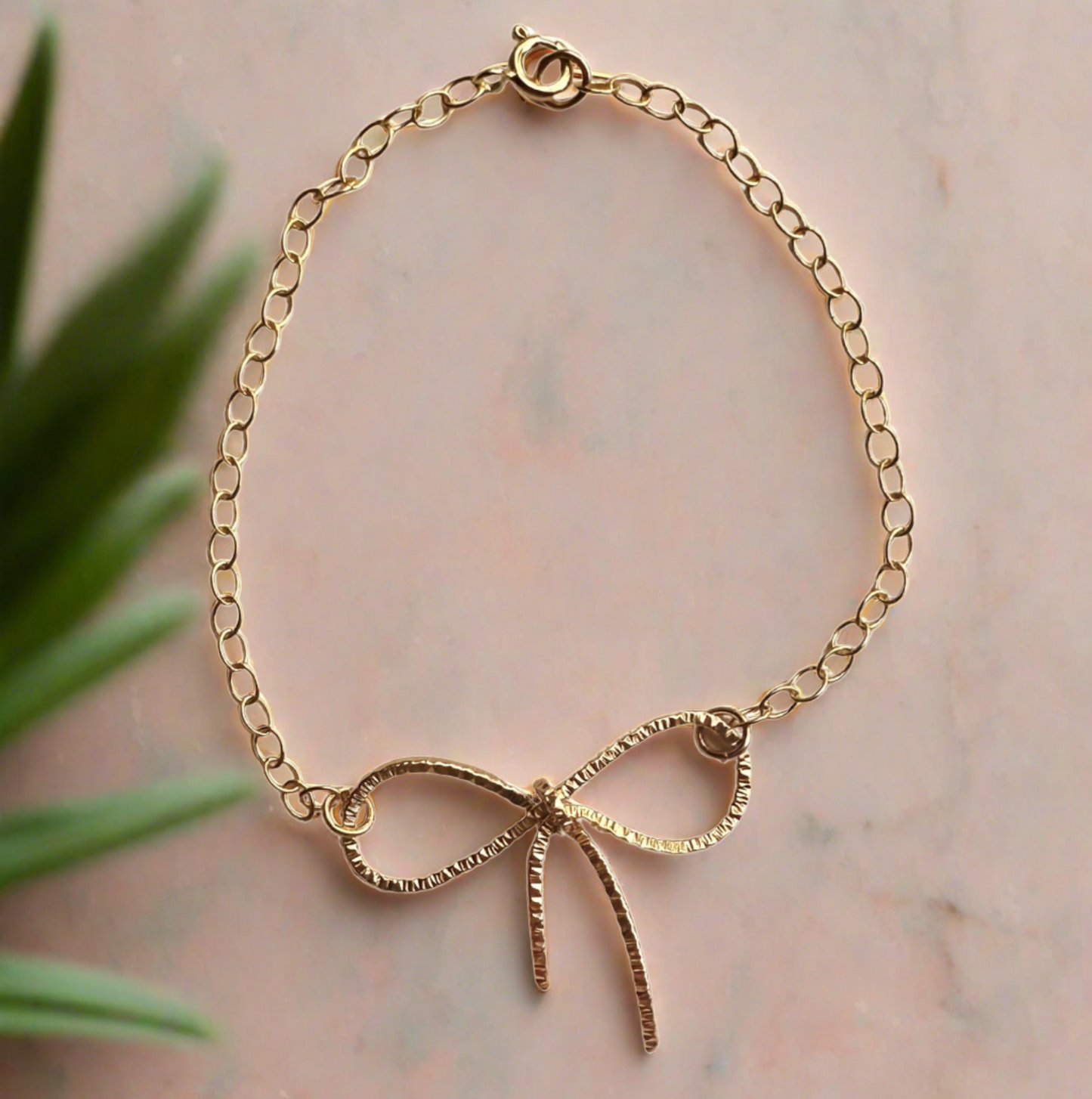 Hammered Bow Bracelet