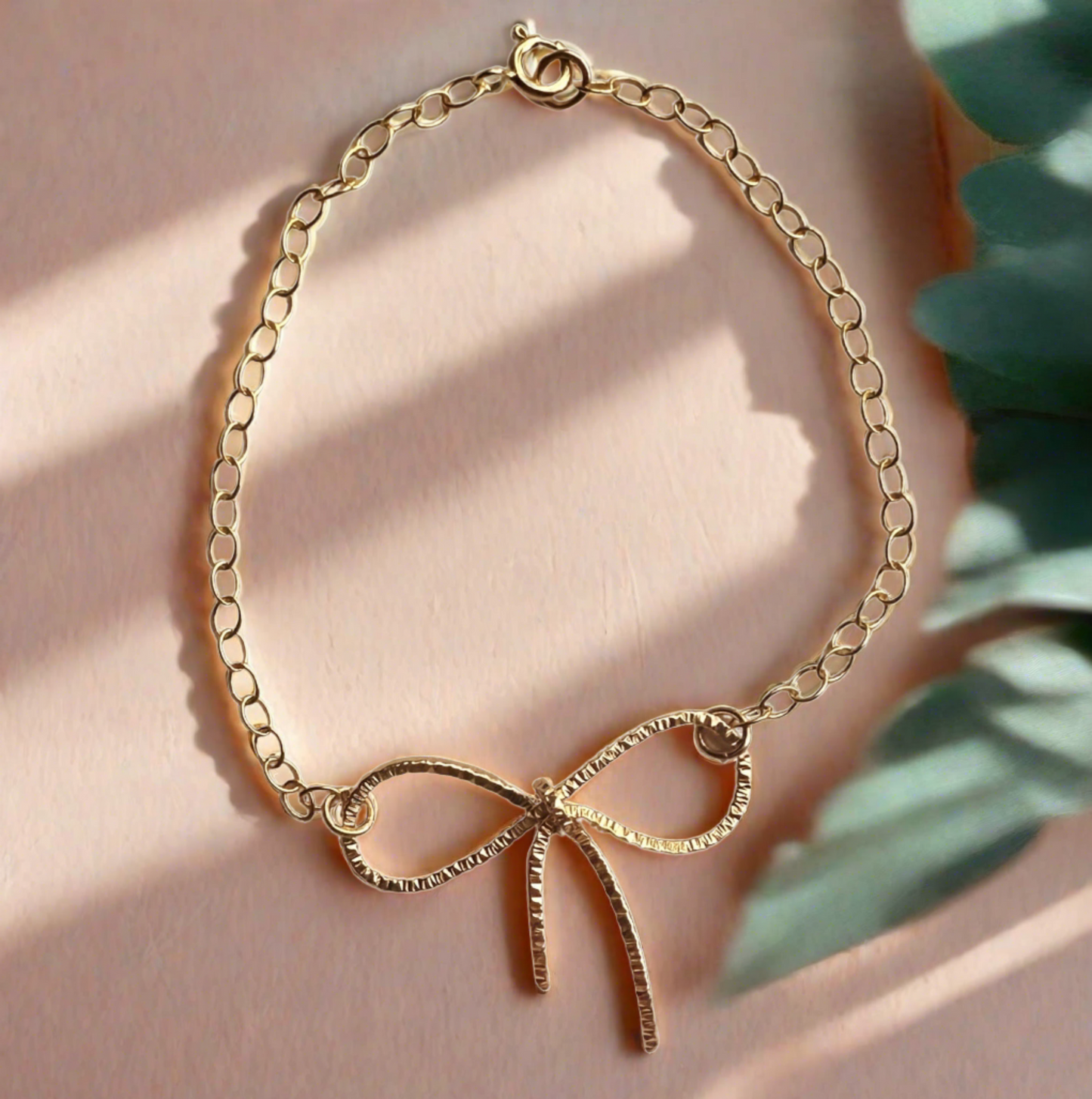 Hammered Bow Bracelet