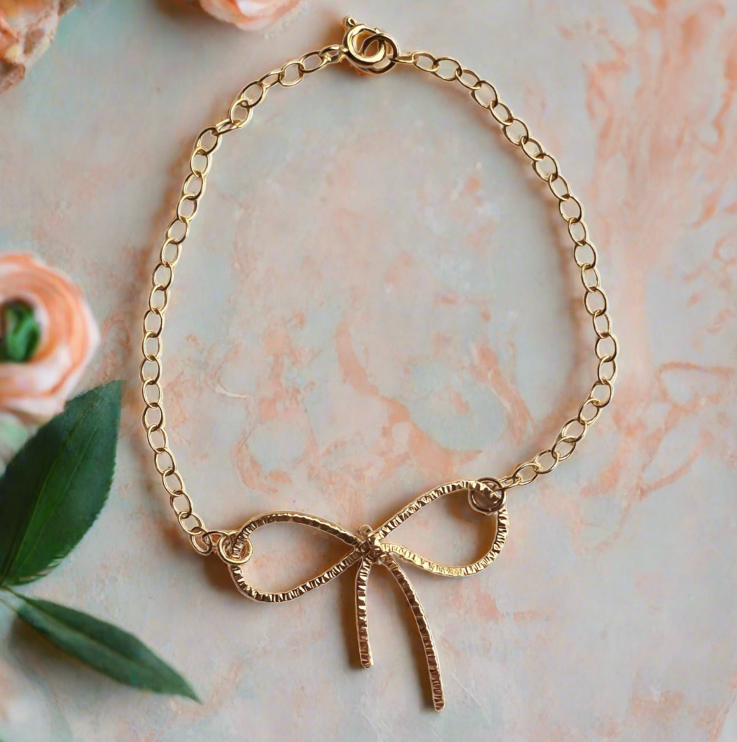 Hammered Bow Bracelet