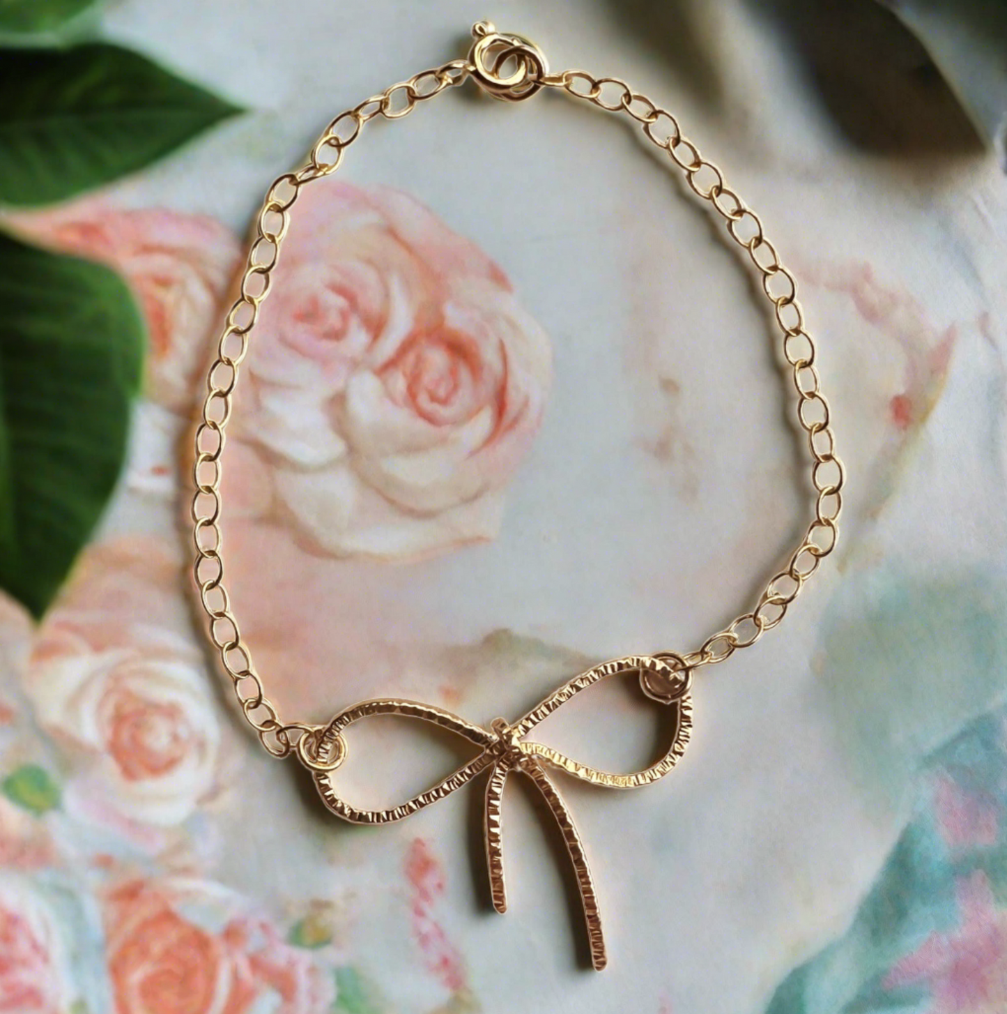 Hammered Bow Bracelet