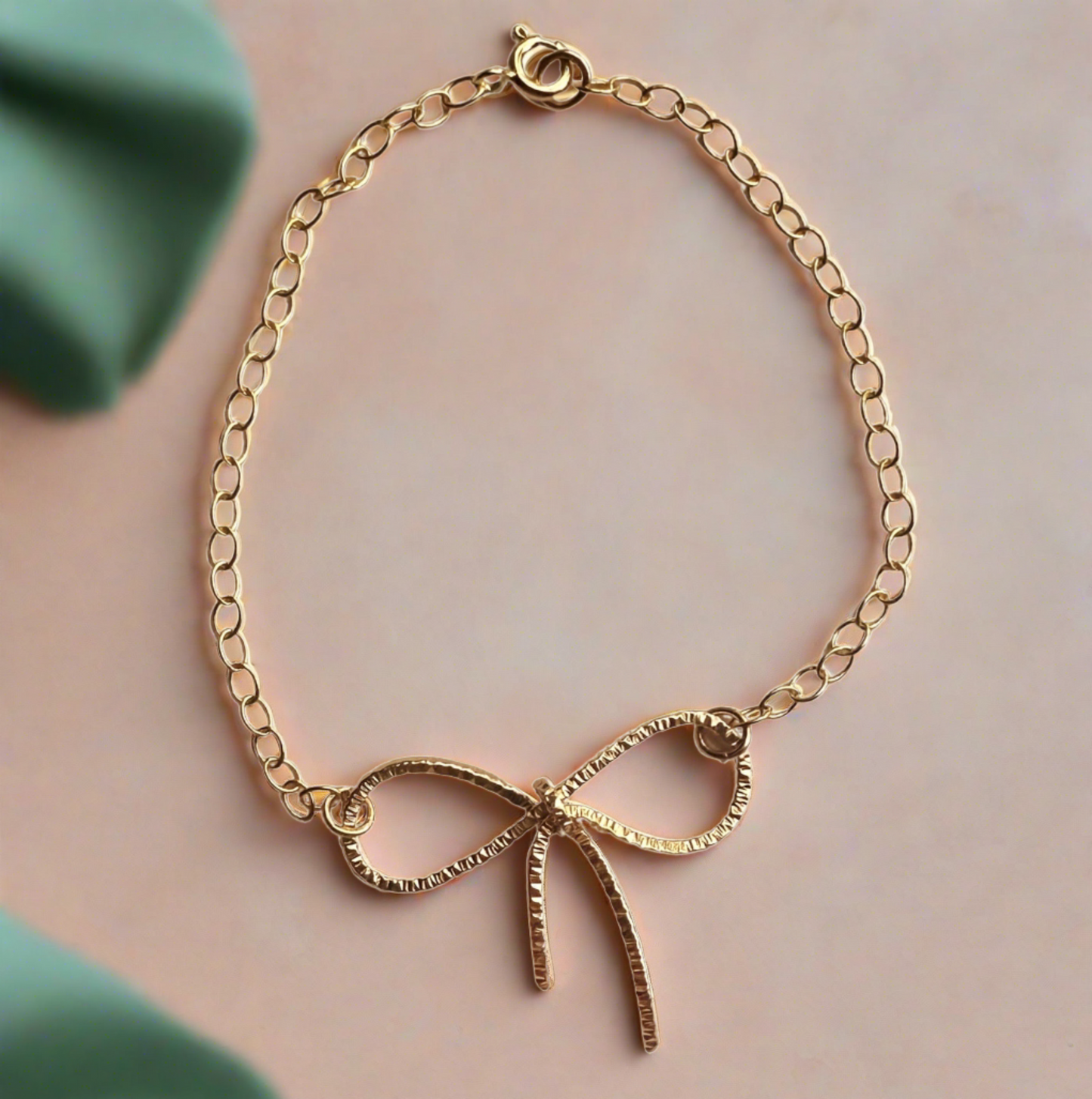 Hammered Bow Bracelet