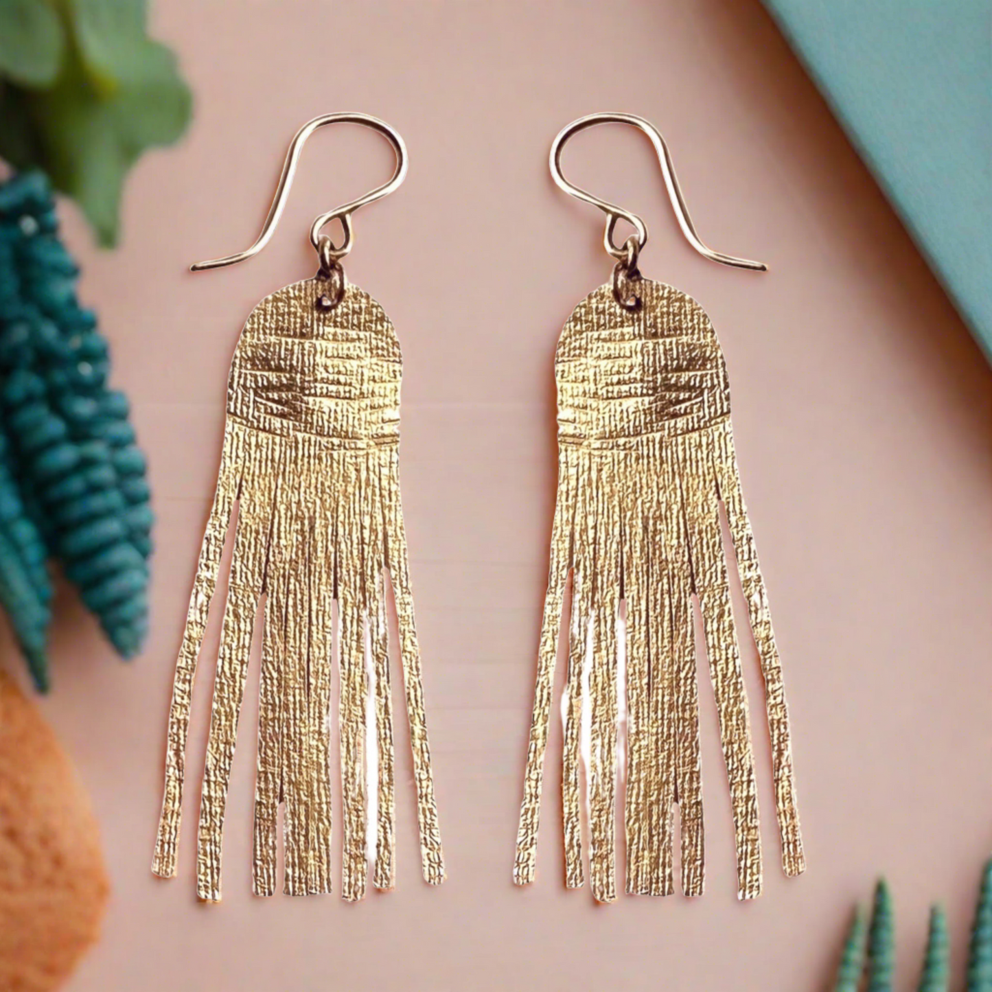 Shimmering Cascade Earrings: Long