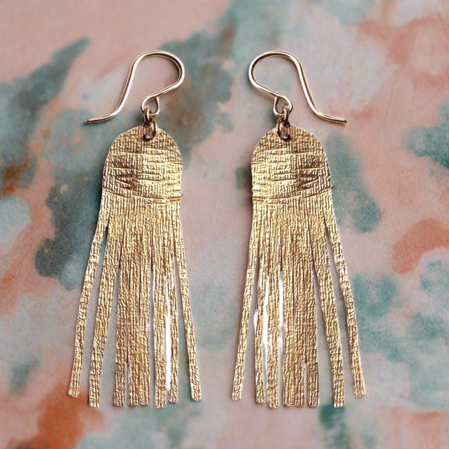 Shimmering Cascade Earrings: Long