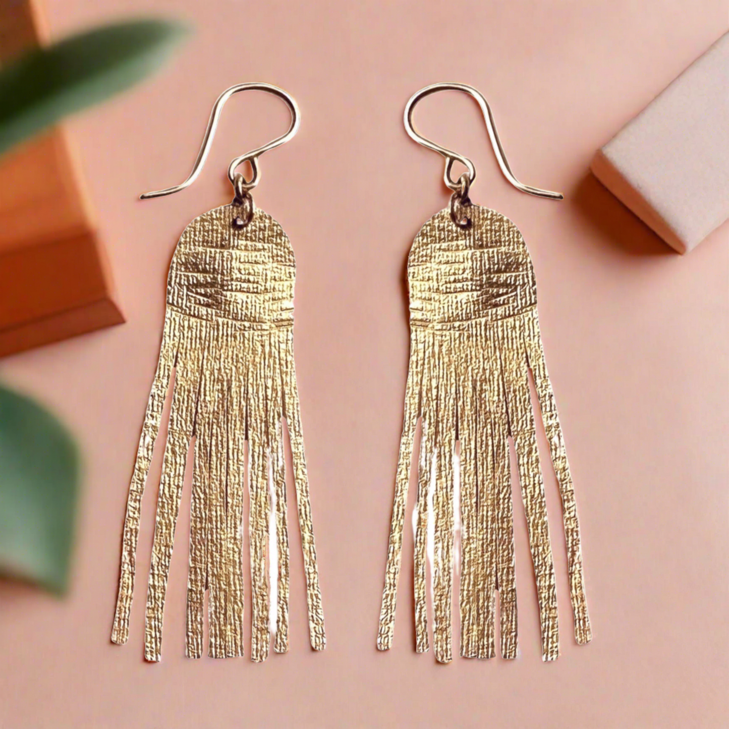 Shimmering Cascade Earrings: Long