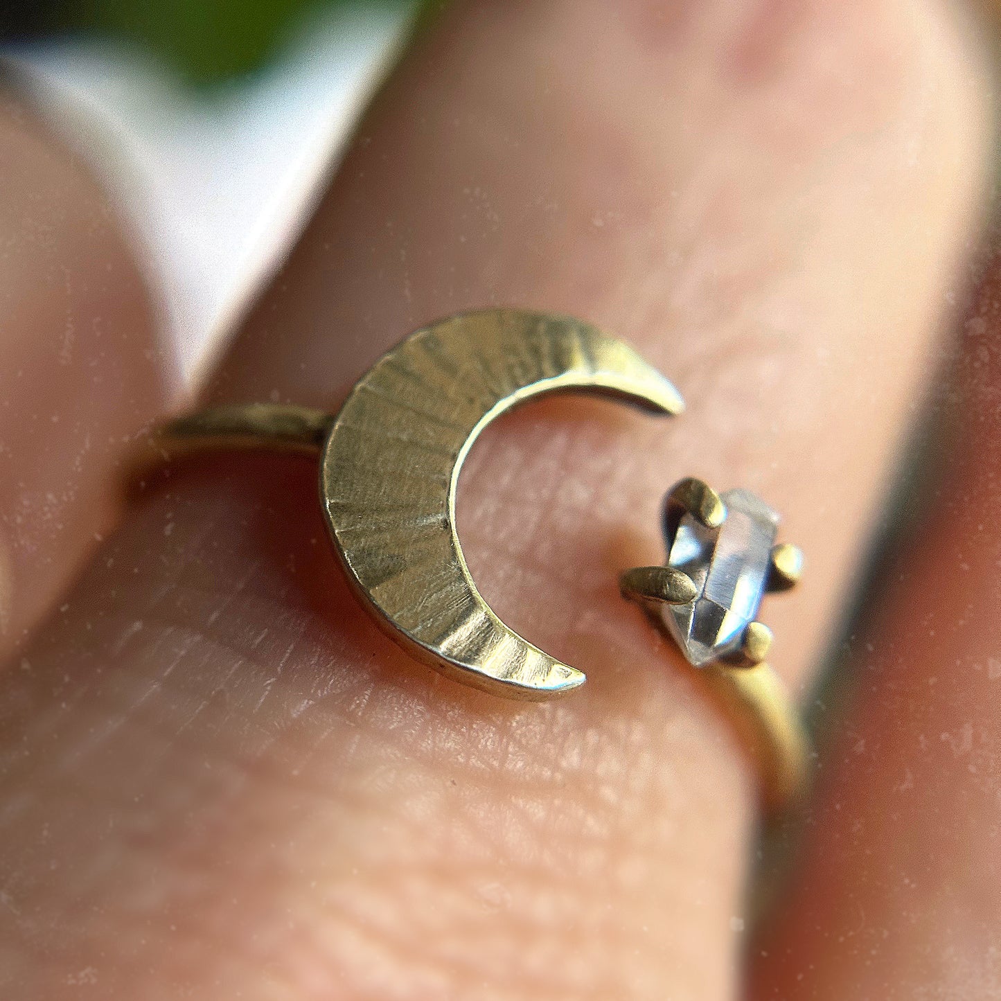 Celestial Brilliance Ring with Herkimer Diamond