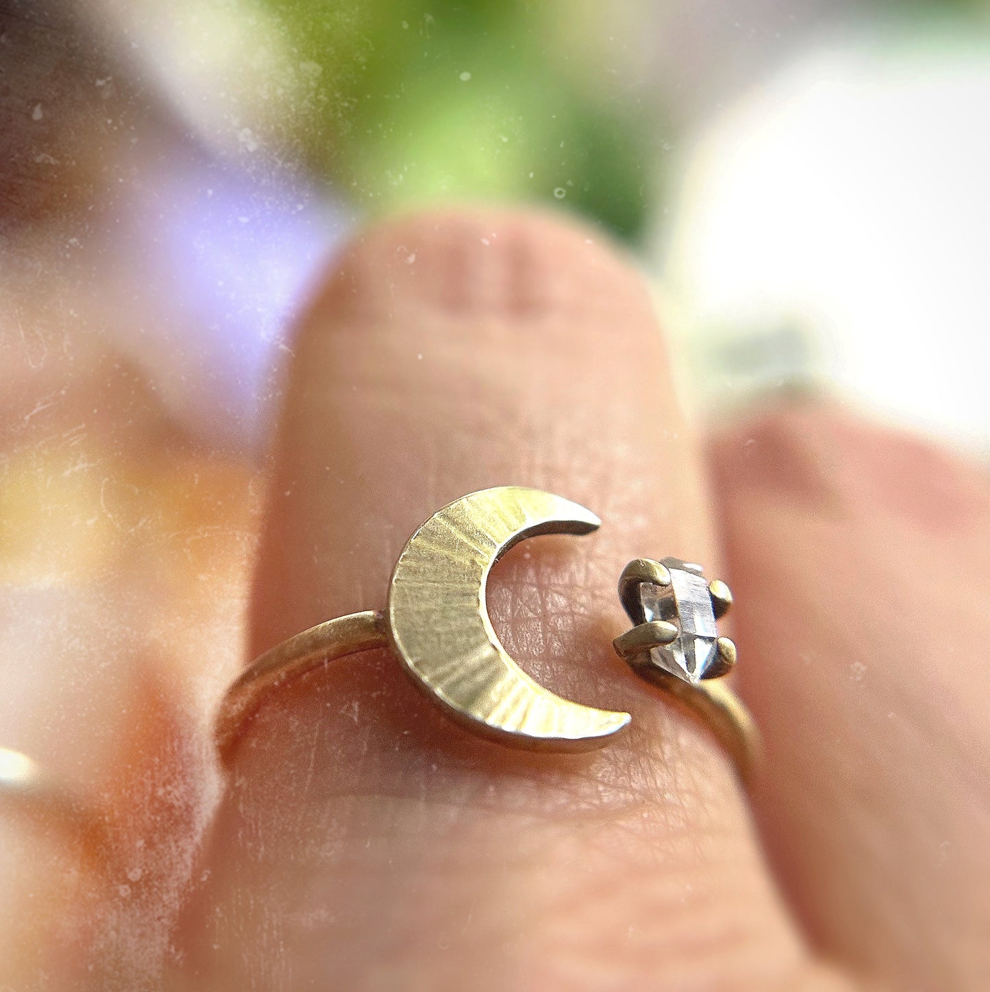 Celestial Brilliance Ring with Herkimer Diamond