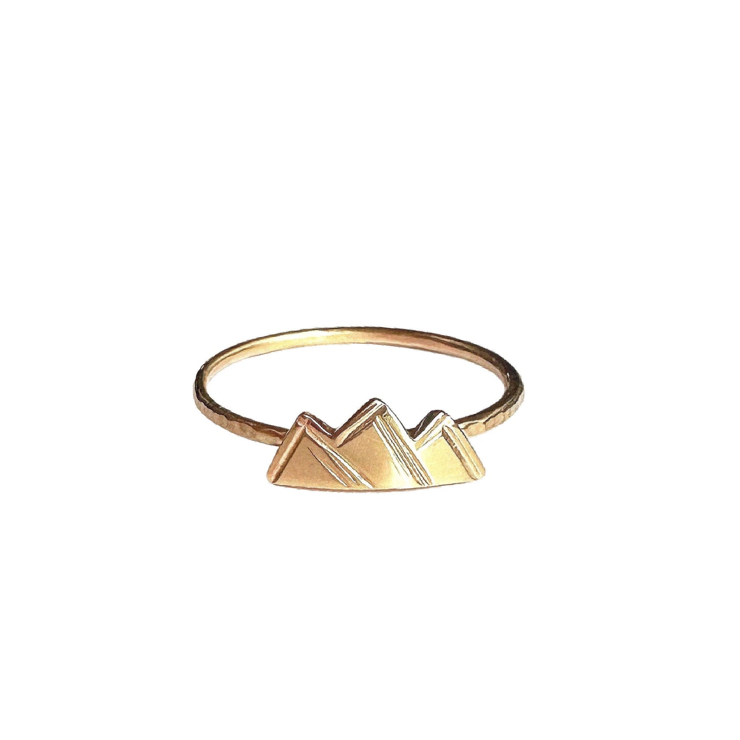 dainty gold mountain ring