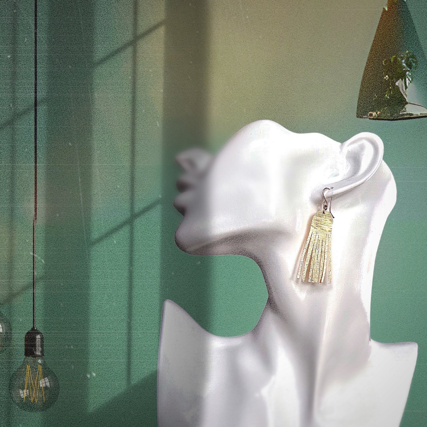 Shimmering Cascade Earrings: Long