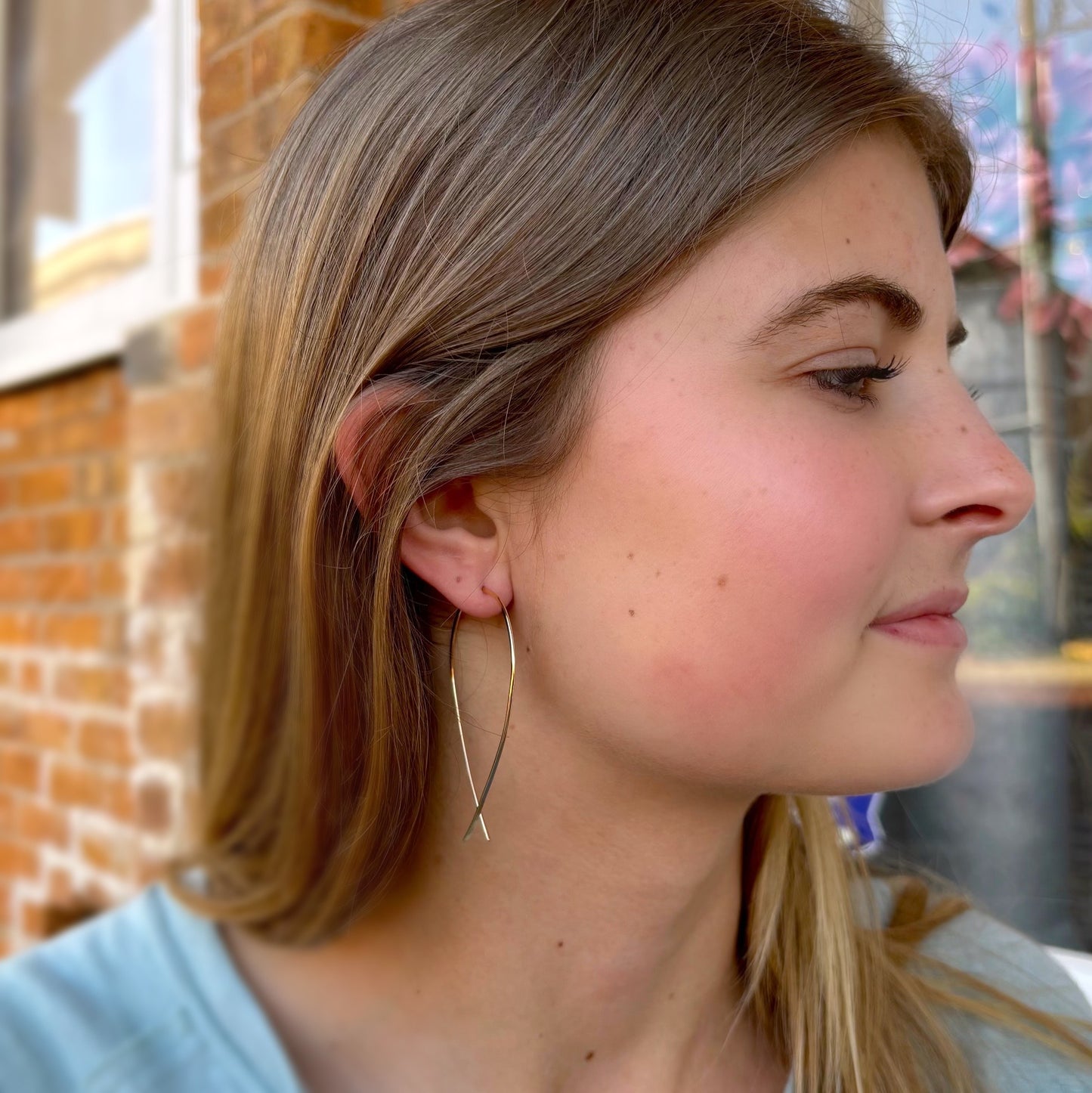 Teardrop Threader Earrings