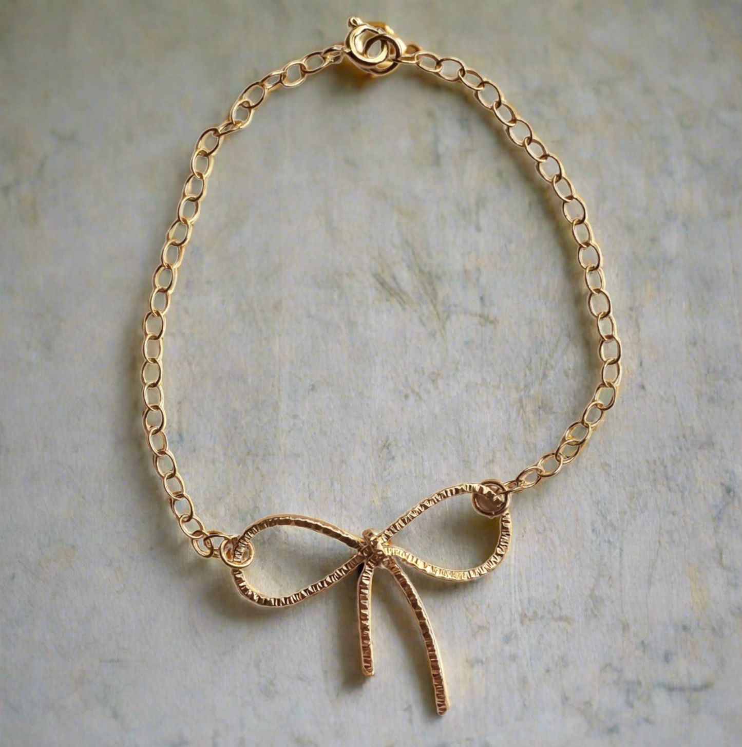 Hammered Bow Bracelet