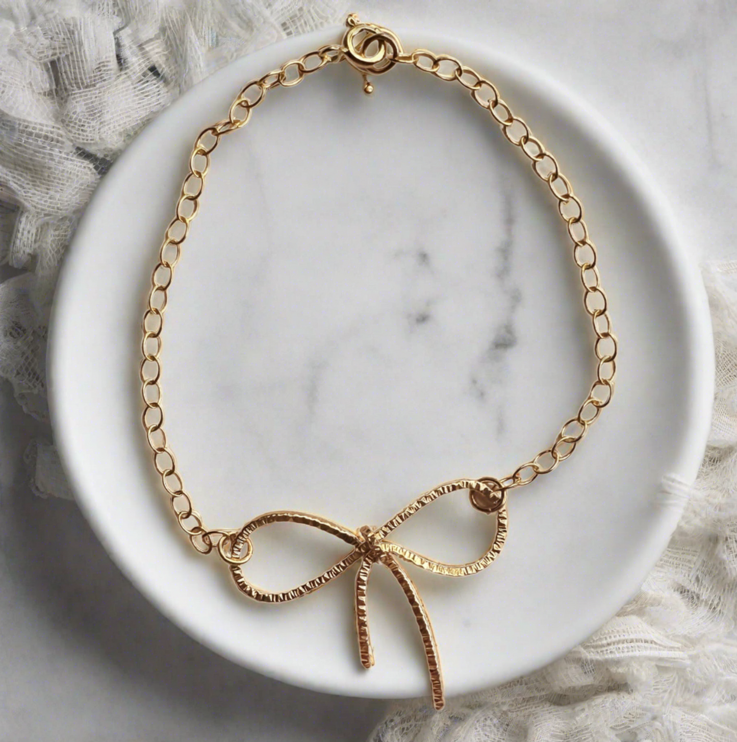 Hammered Bow Bracelet