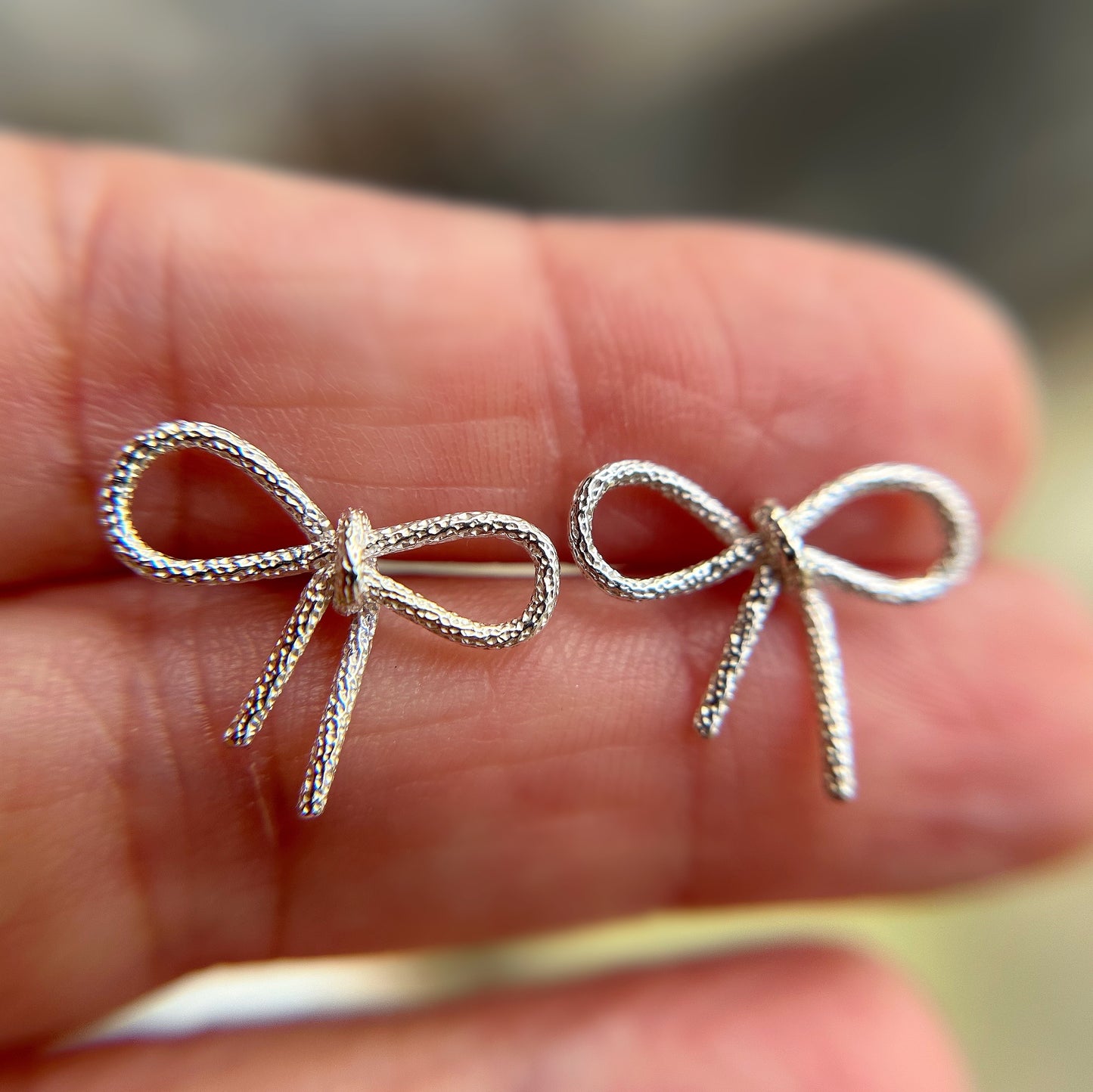 Sparkle Bow Stud Earrings