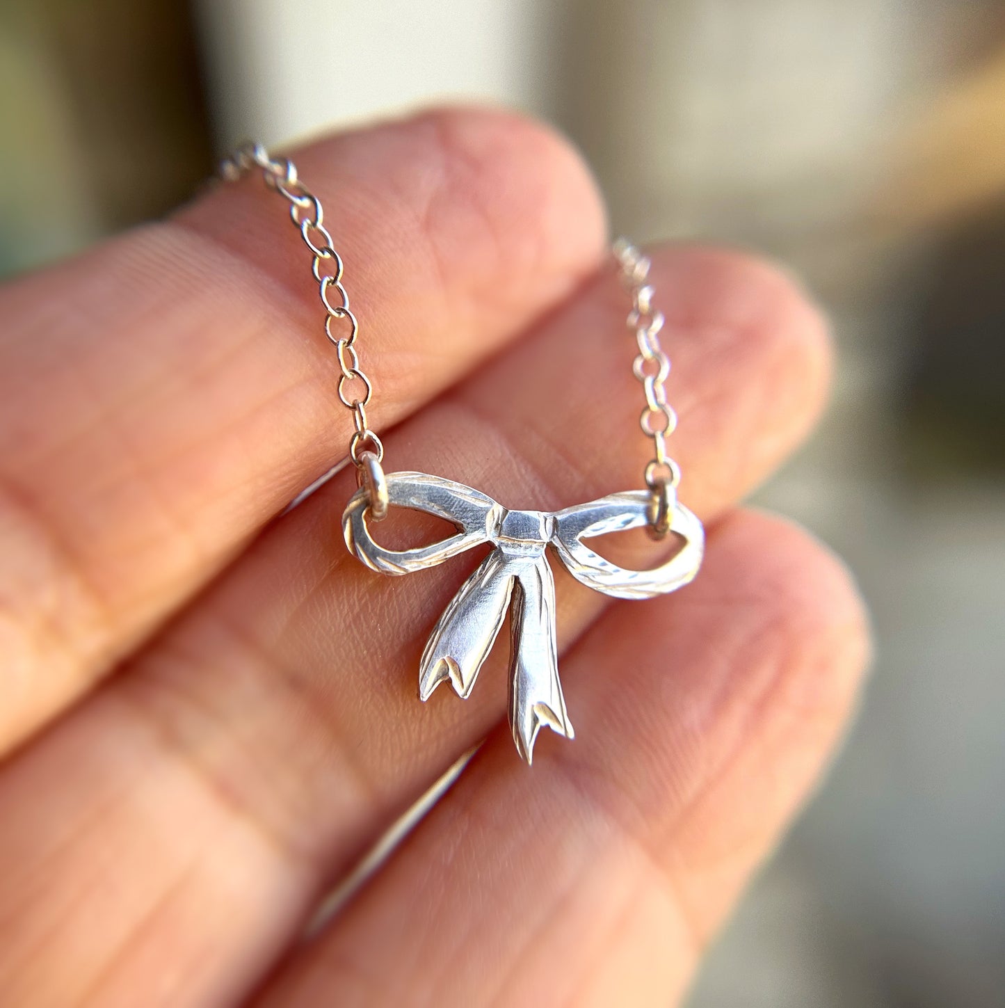 Bow Pendant Necklace