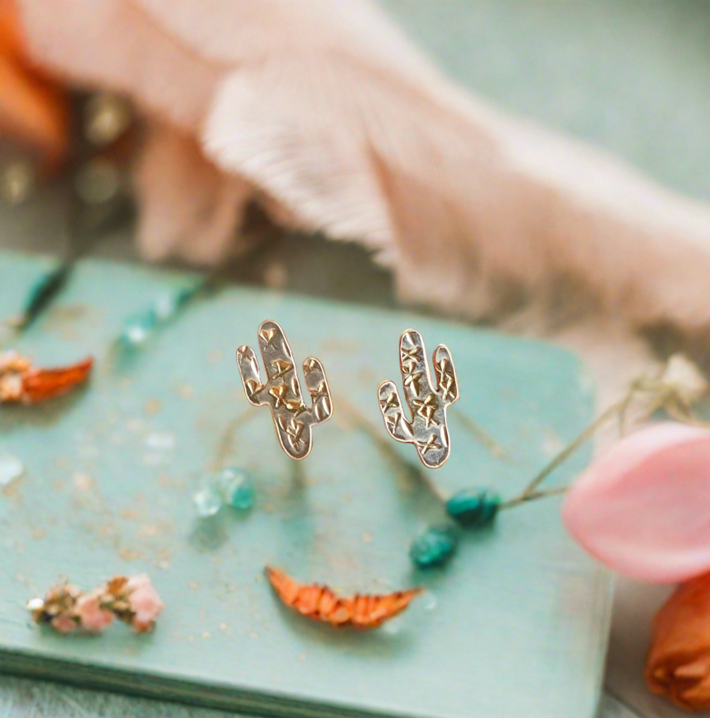 Saguaro Cactus Studs
