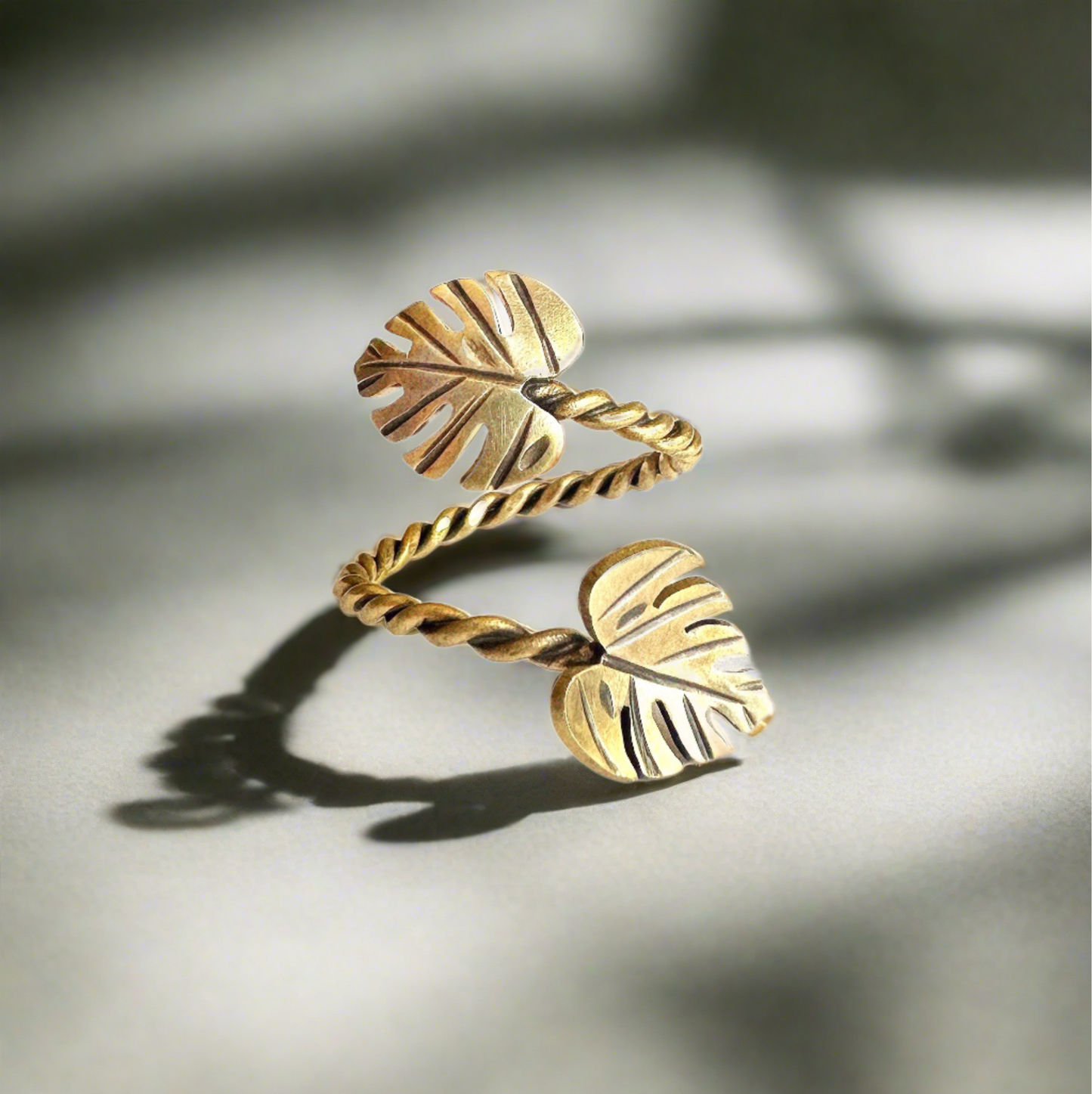 Monstera Leaf Bypass Ring