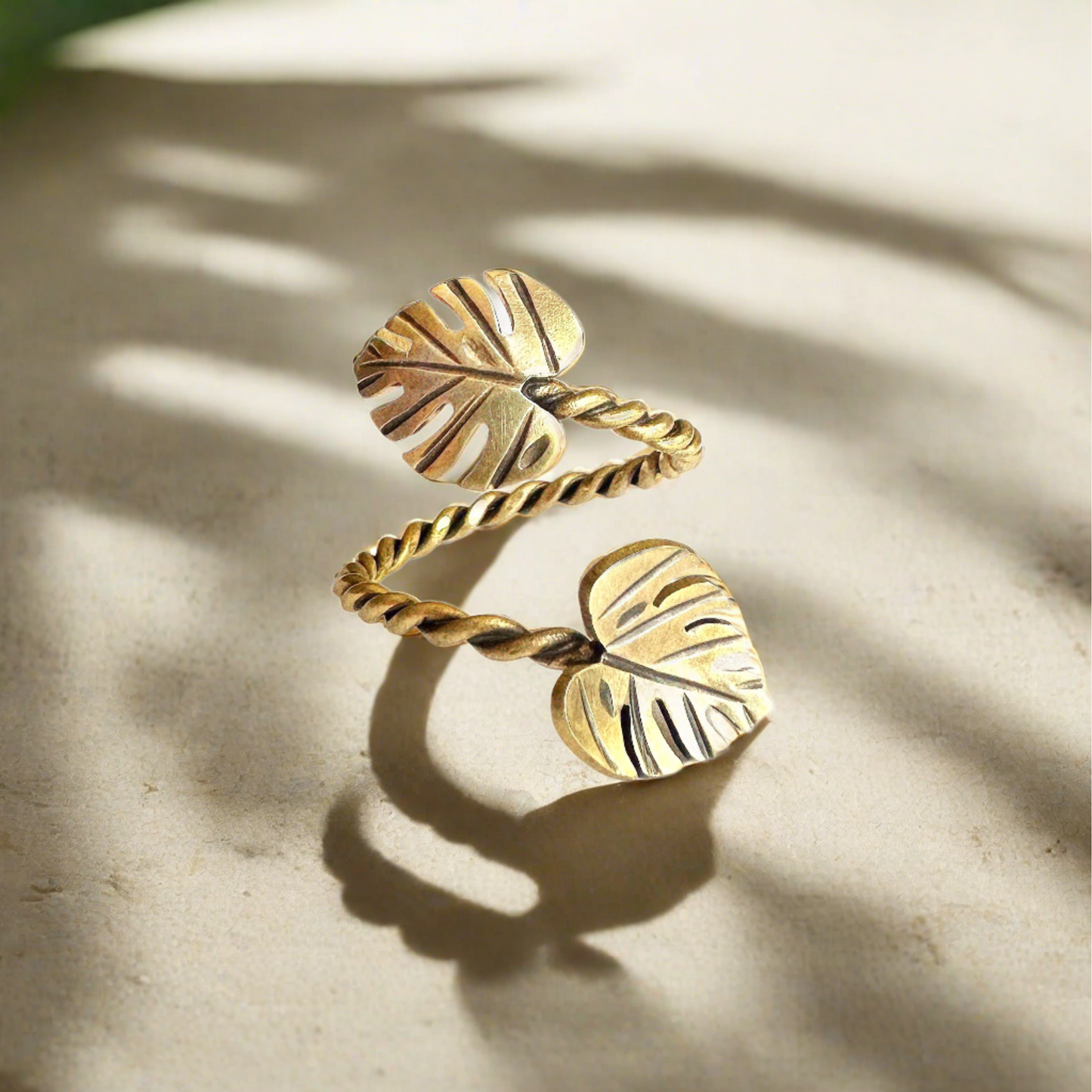 Monstera Leaf Bypass Ring