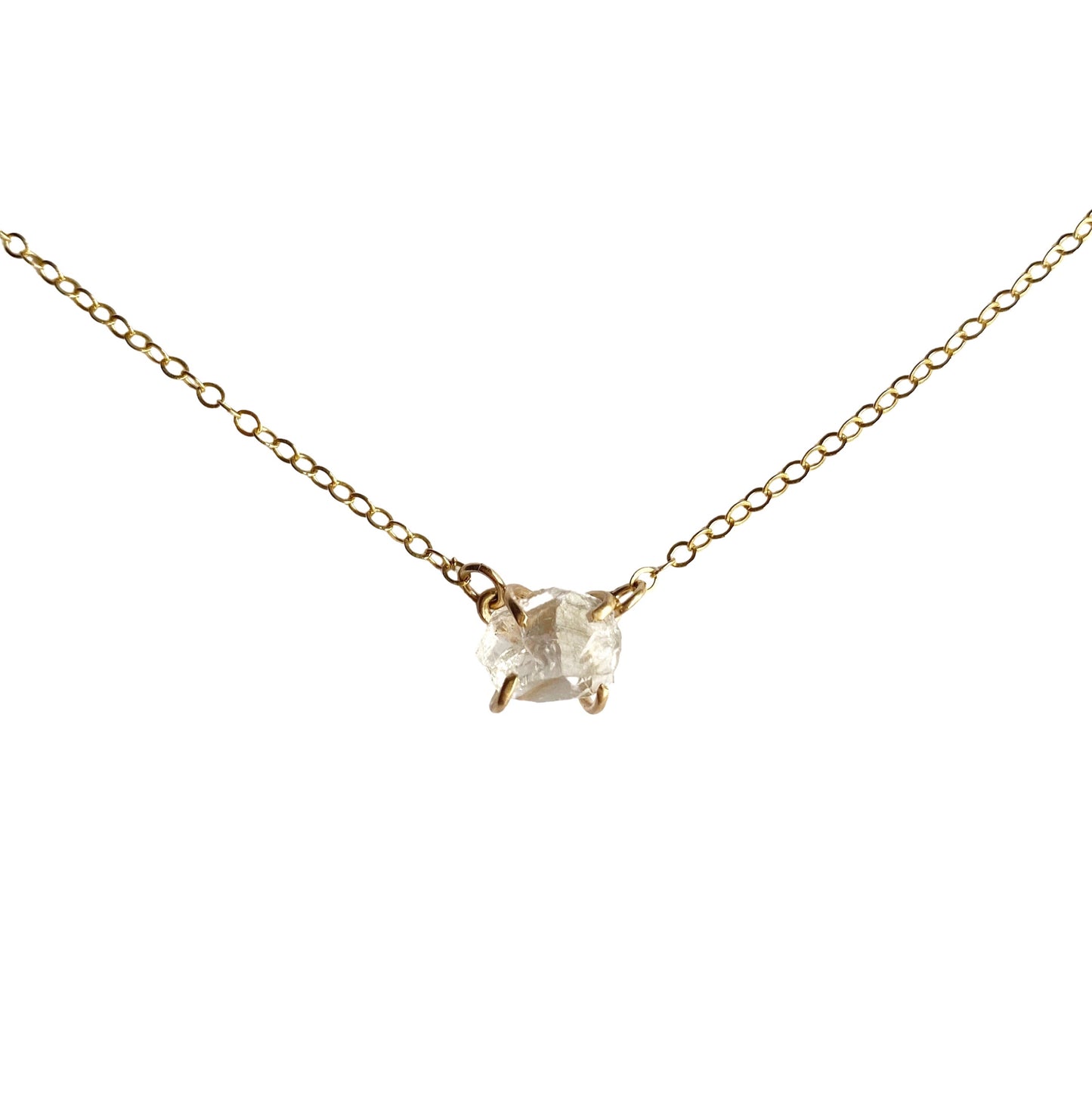 raw quartz crystal gemstone necklace