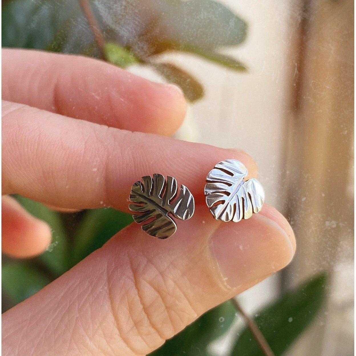 Monstera Earrings