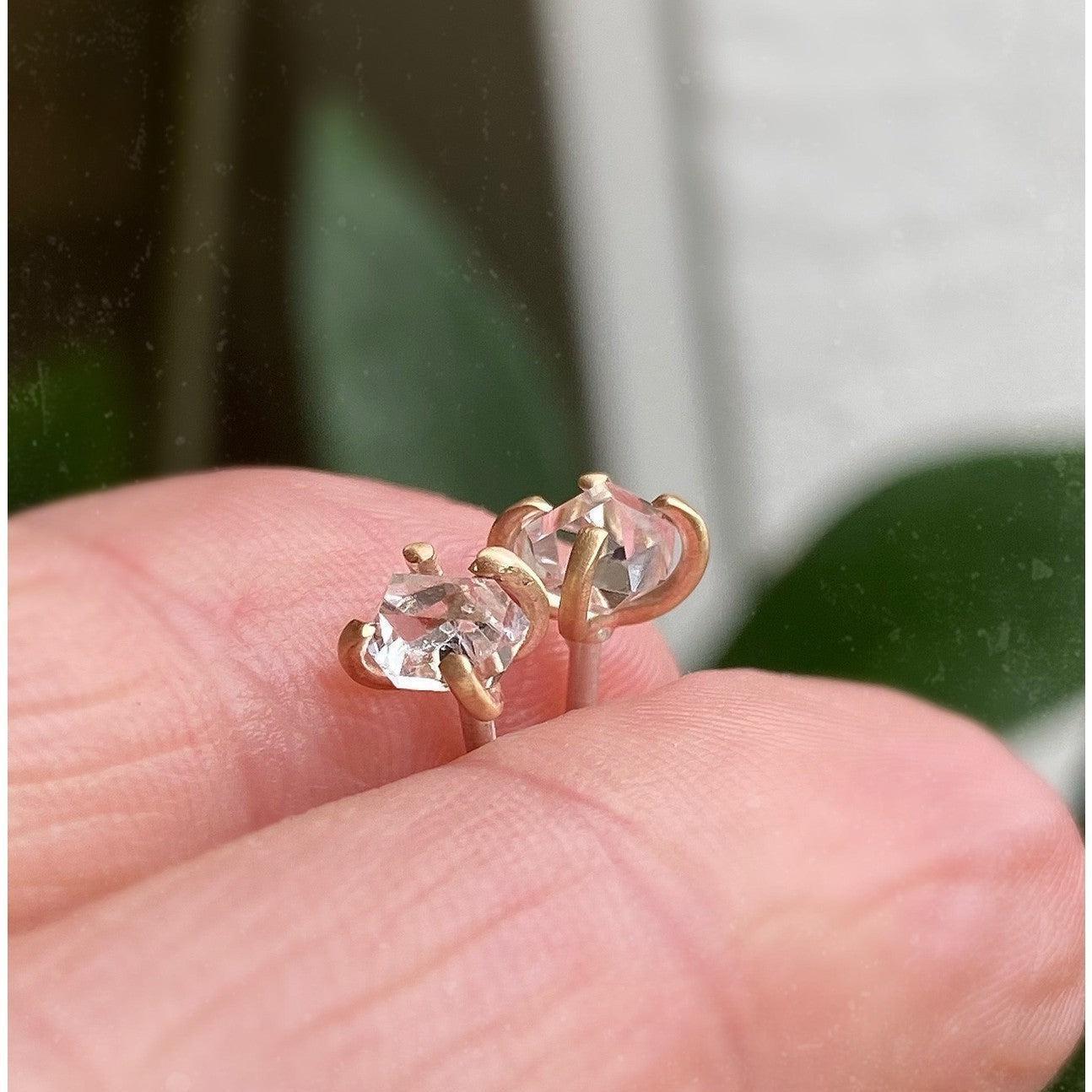 herkimer diamond studs