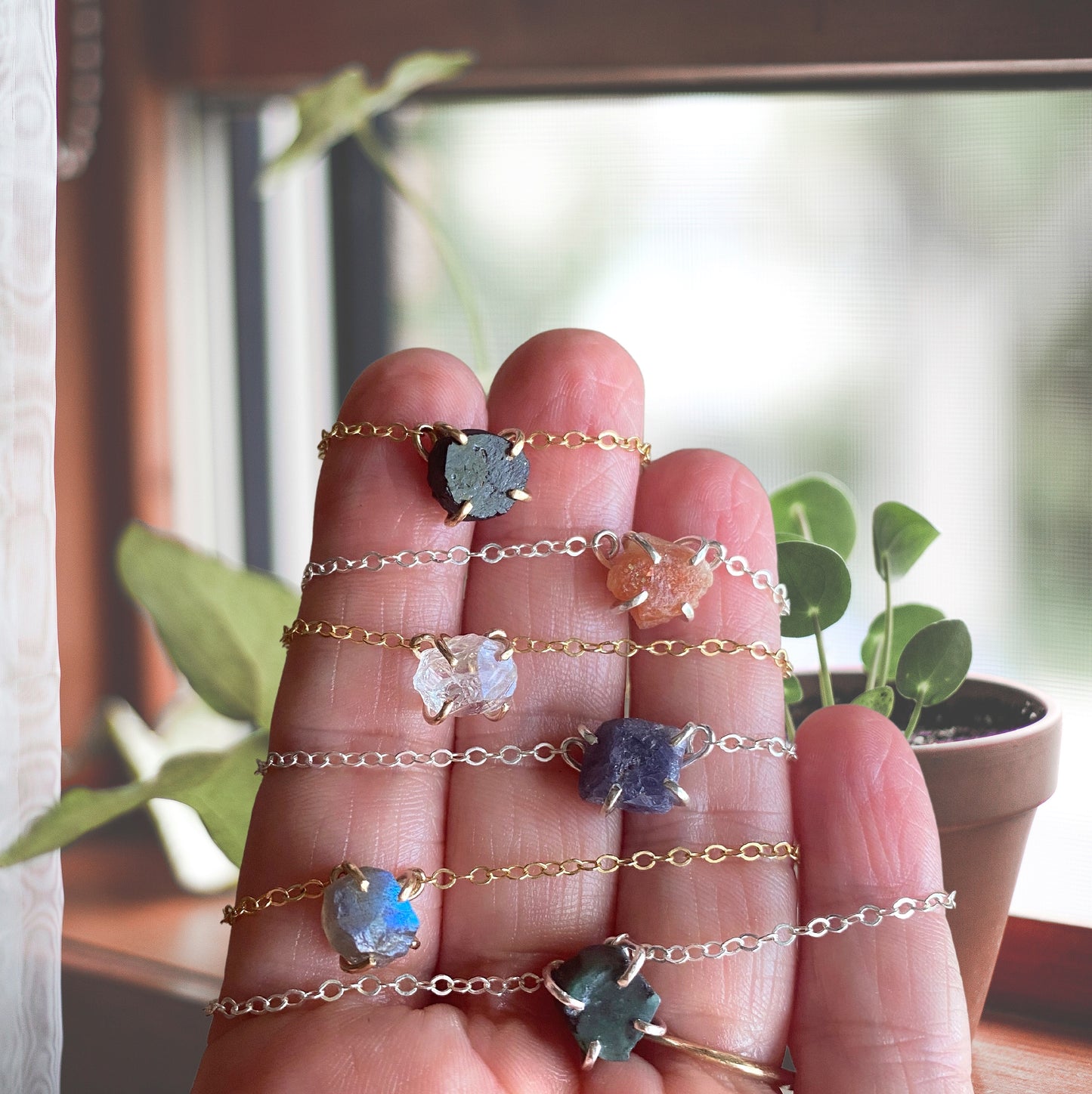 Raw Gemstone Necklace
