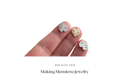 monstera leaf cut outs for blog post about julie Godsey's monstera jewelry