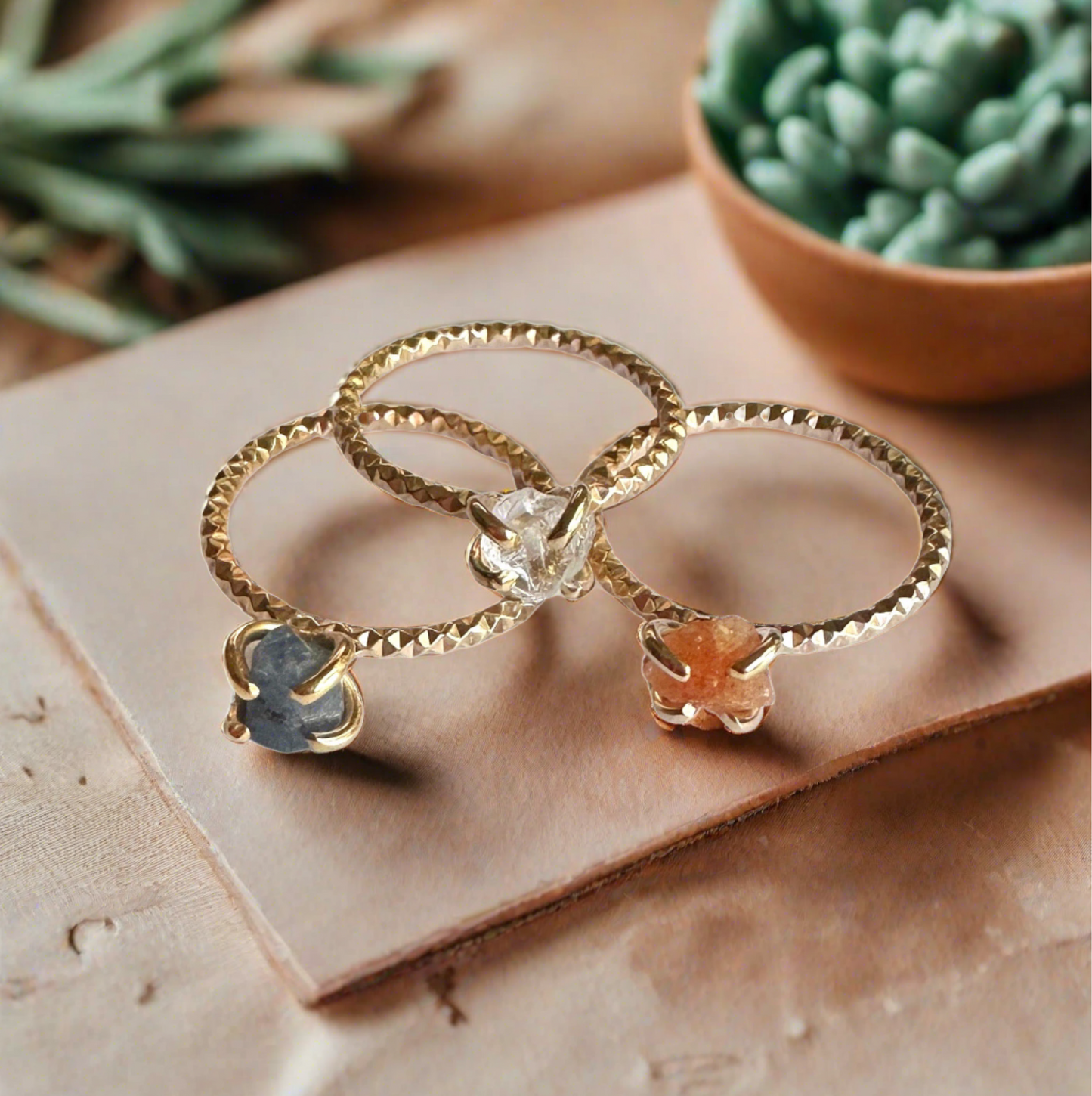 Gemstone Stacker Rings