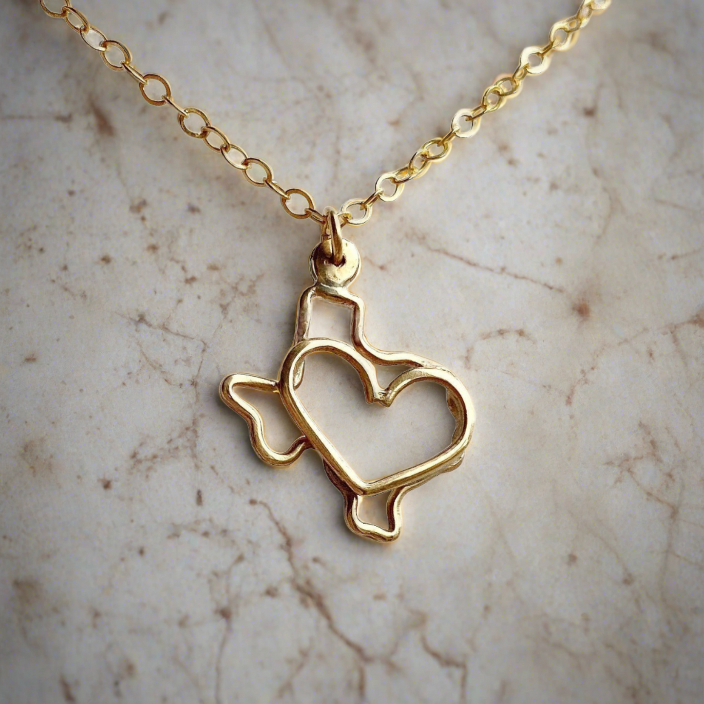 State Necklace + Heart