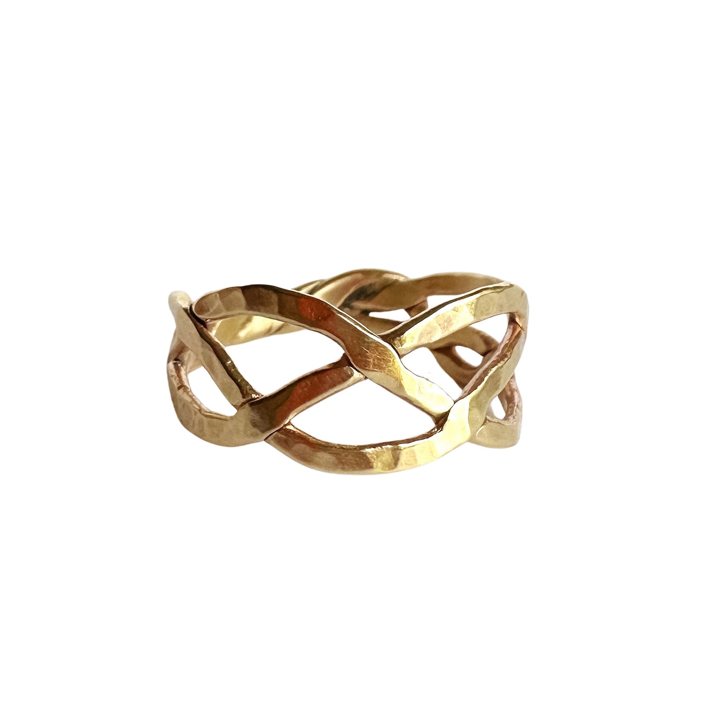 gold braided ring