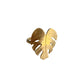 gold monstera leaf ring