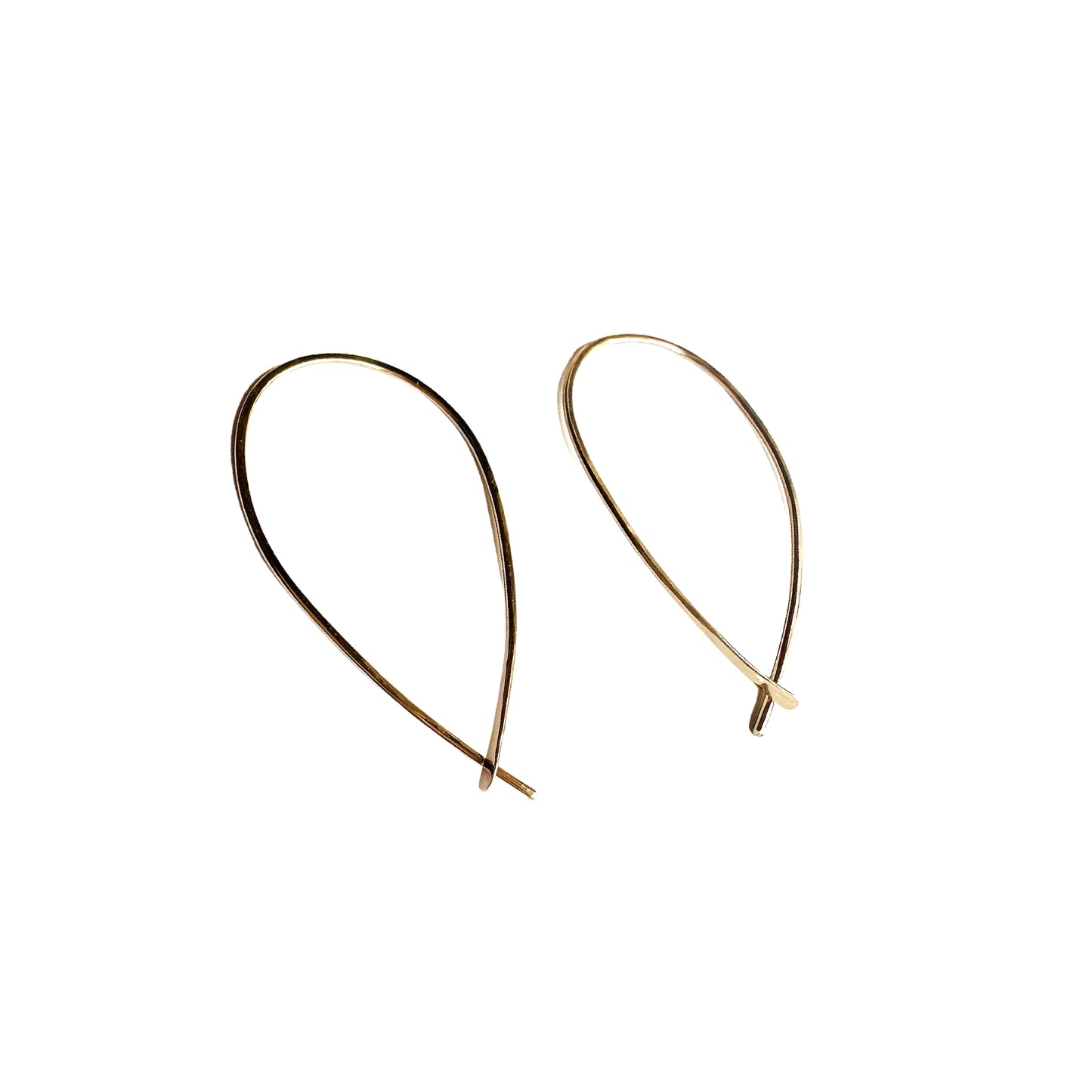 Teardrop Threader Earrings in 14k Gold Filled or Sterling Silver