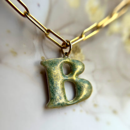 Enamel Letter Necklace