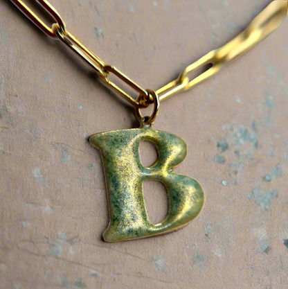 Enamel Letter Necklace