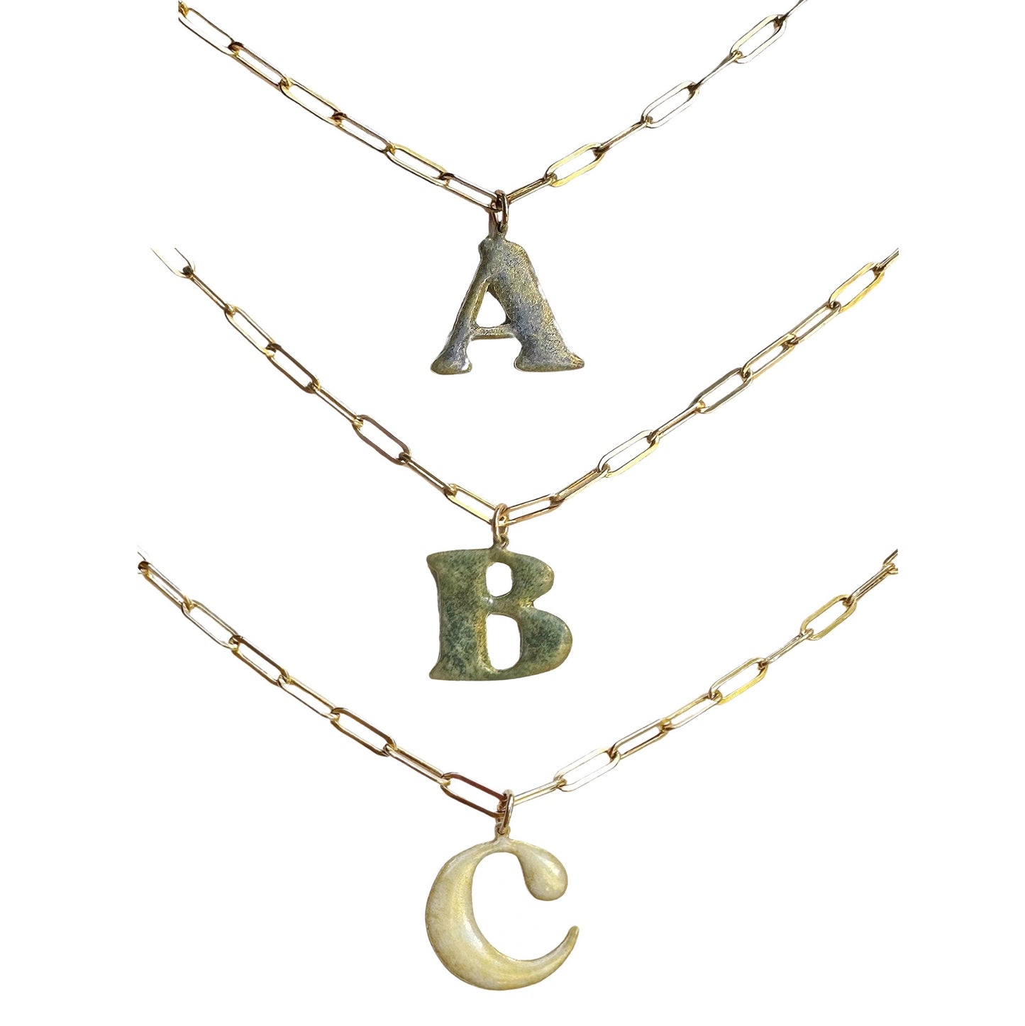 Enamel Letter Necklace