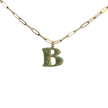 Enamel Letter Necklace